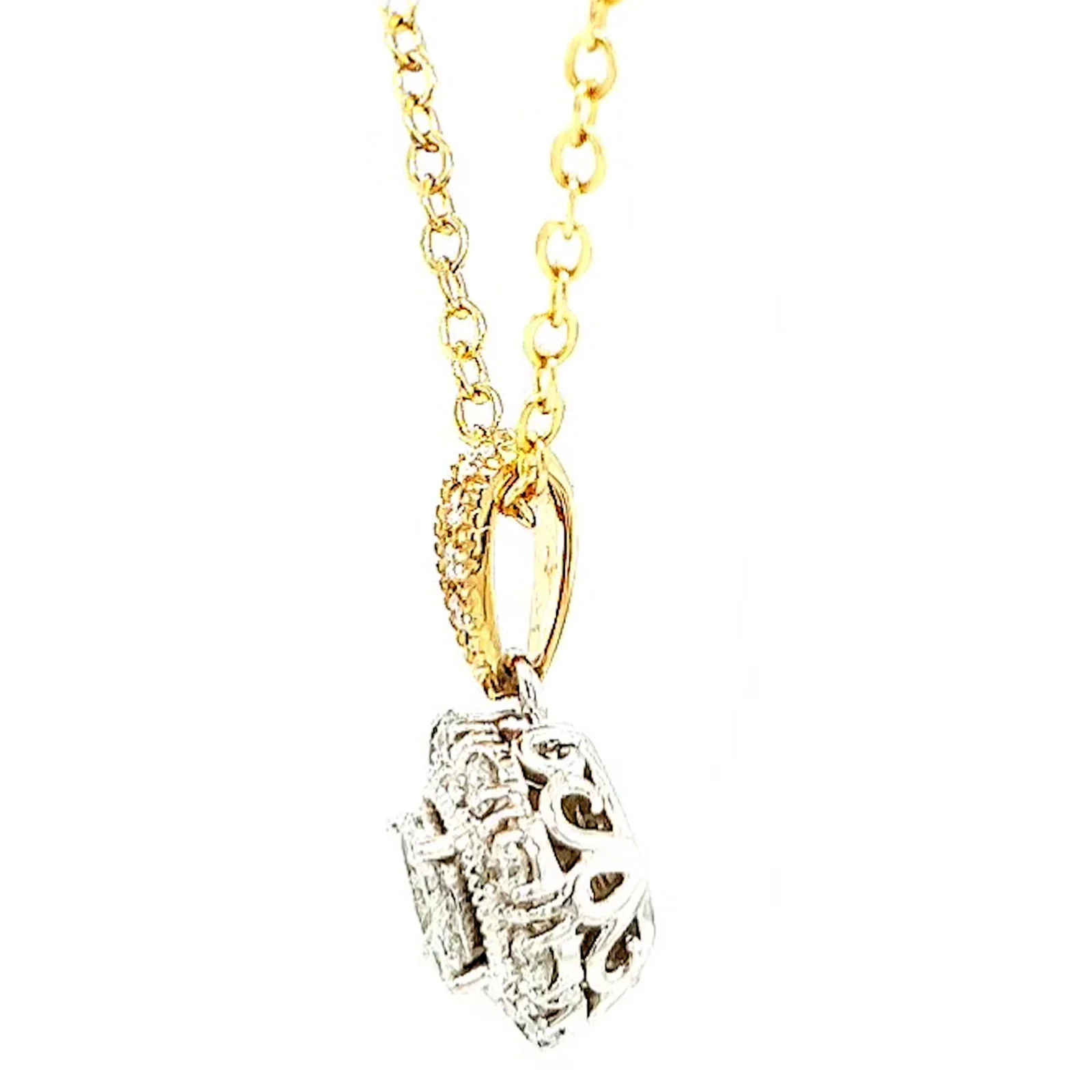 London 9ct Two Tone Gold Round Brilliant Cut 0.40 CARAT tw of Diamonds Pendant - Image 17