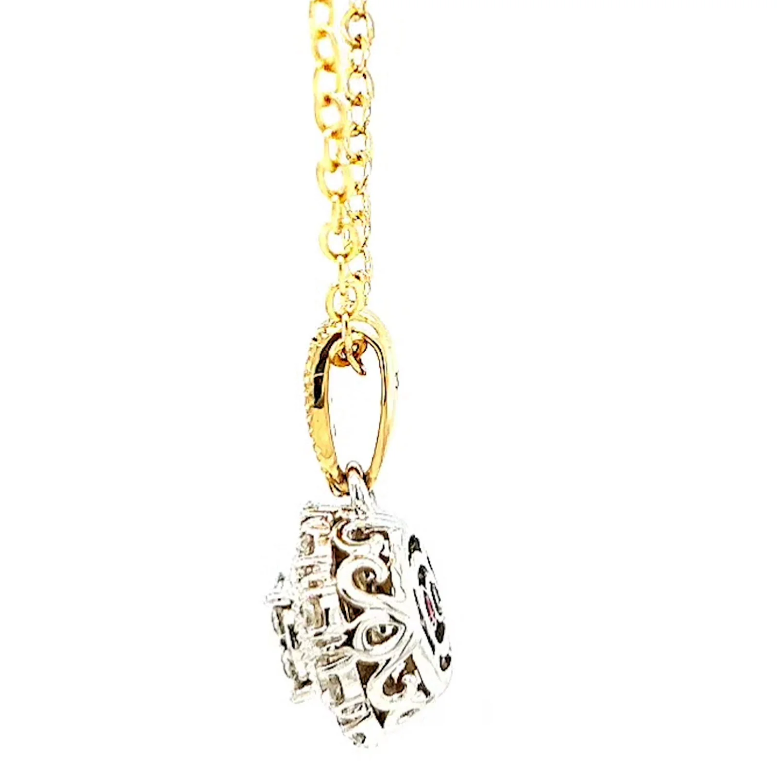 London 9ct Two Tone Gold Round Brilliant Cut 0.40 CARAT tw of Diamonds Pendant - Image 21