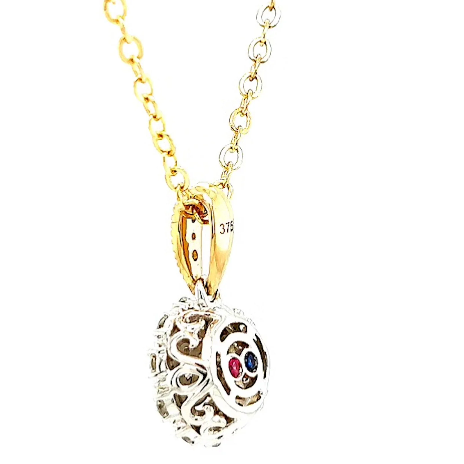London 9ct Two Tone Gold Round Brilliant Cut 0.40 CARAT tw of Diamonds Pendant - Image 27