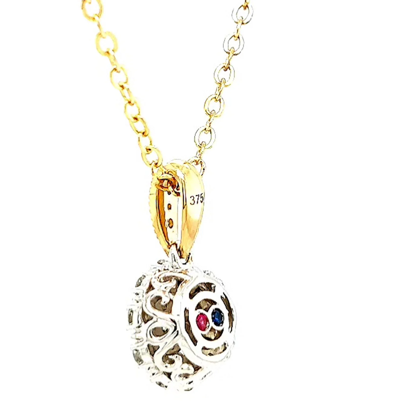 London 9ct Two Tone Gold Round Brilliant Cut 0.40 CARAT tw of Diamonds Pendant - Image 28