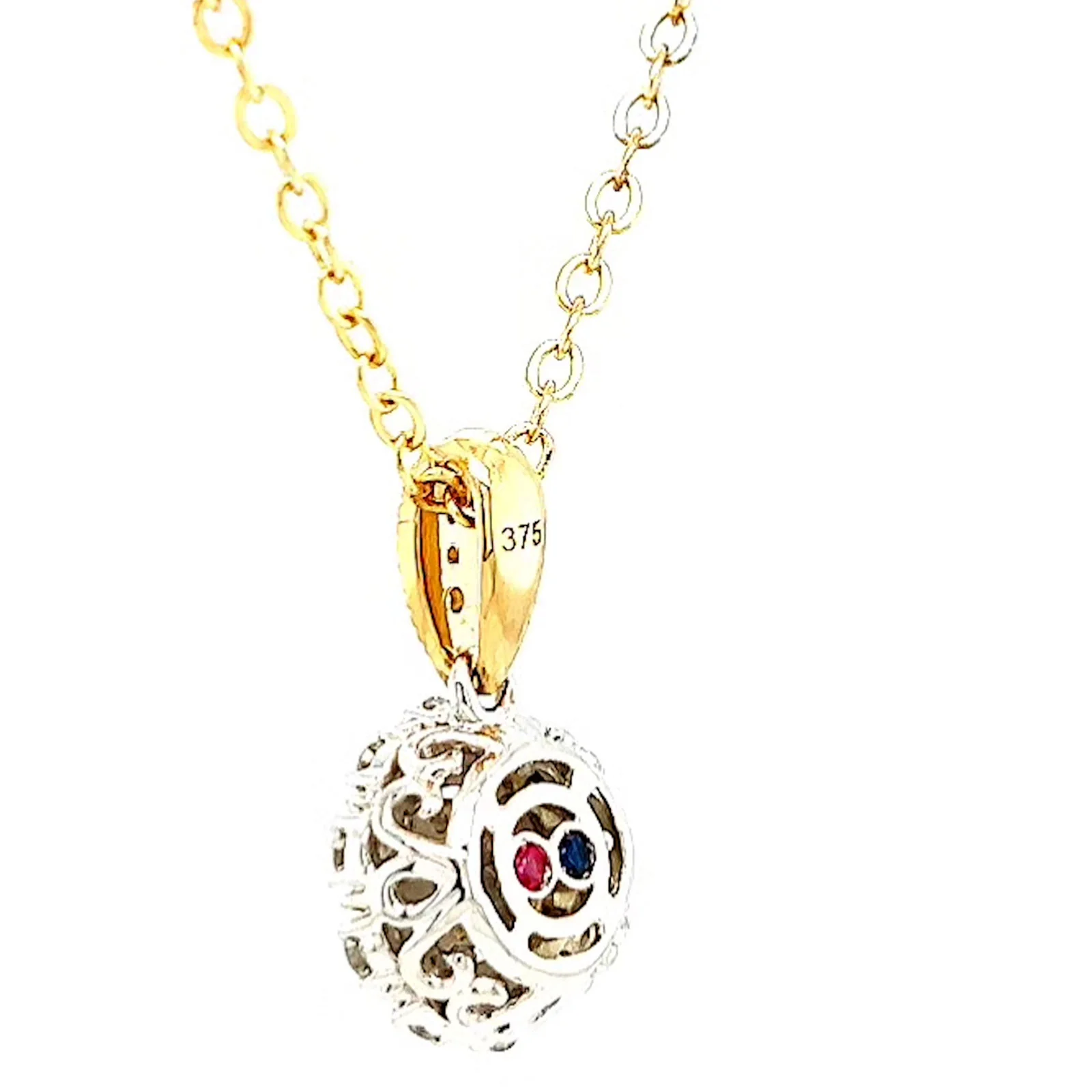 London 9ct Two Tone Gold Round Brilliant Cut 0.40 CARAT tw of Diamonds Pendant - Image 29