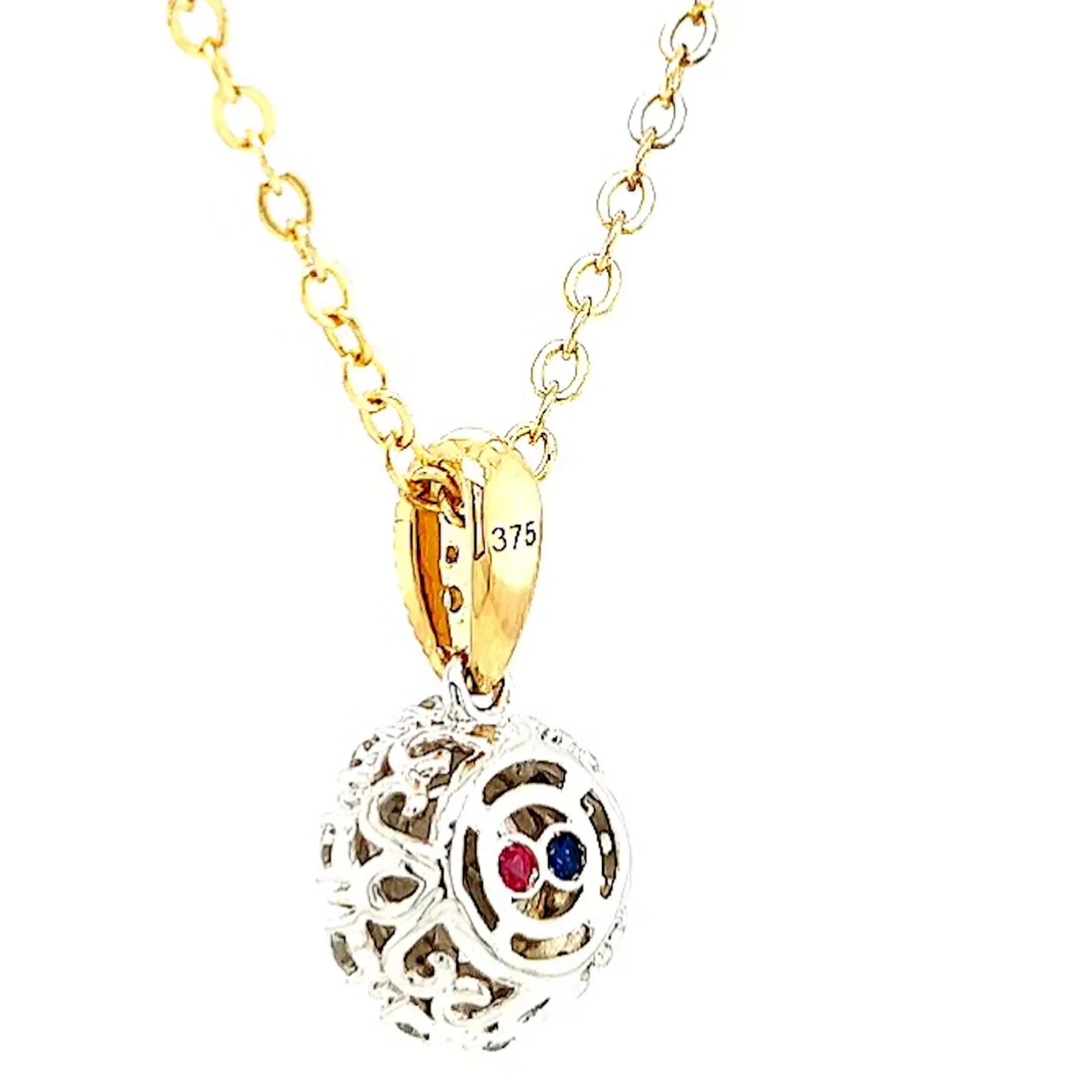 London 9ct Two Tone Gold Round Brilliant Cut 0.40 CARAT tw of Diamonds Pendant - Image 30