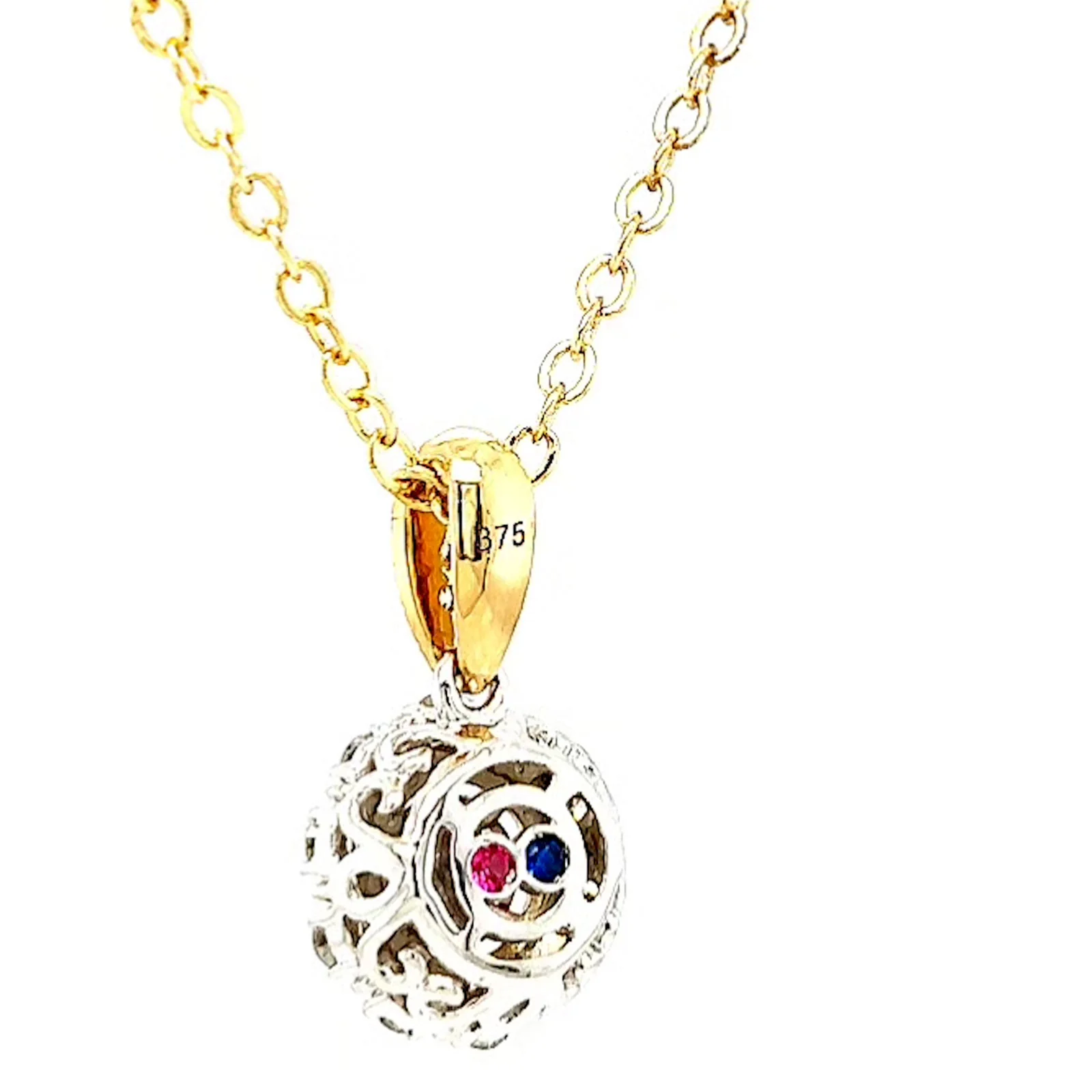 London 9ct Two Tone Gold Round Brilliant Cut 0.40 CARAT tw of Diamonds Pendant - Image 32