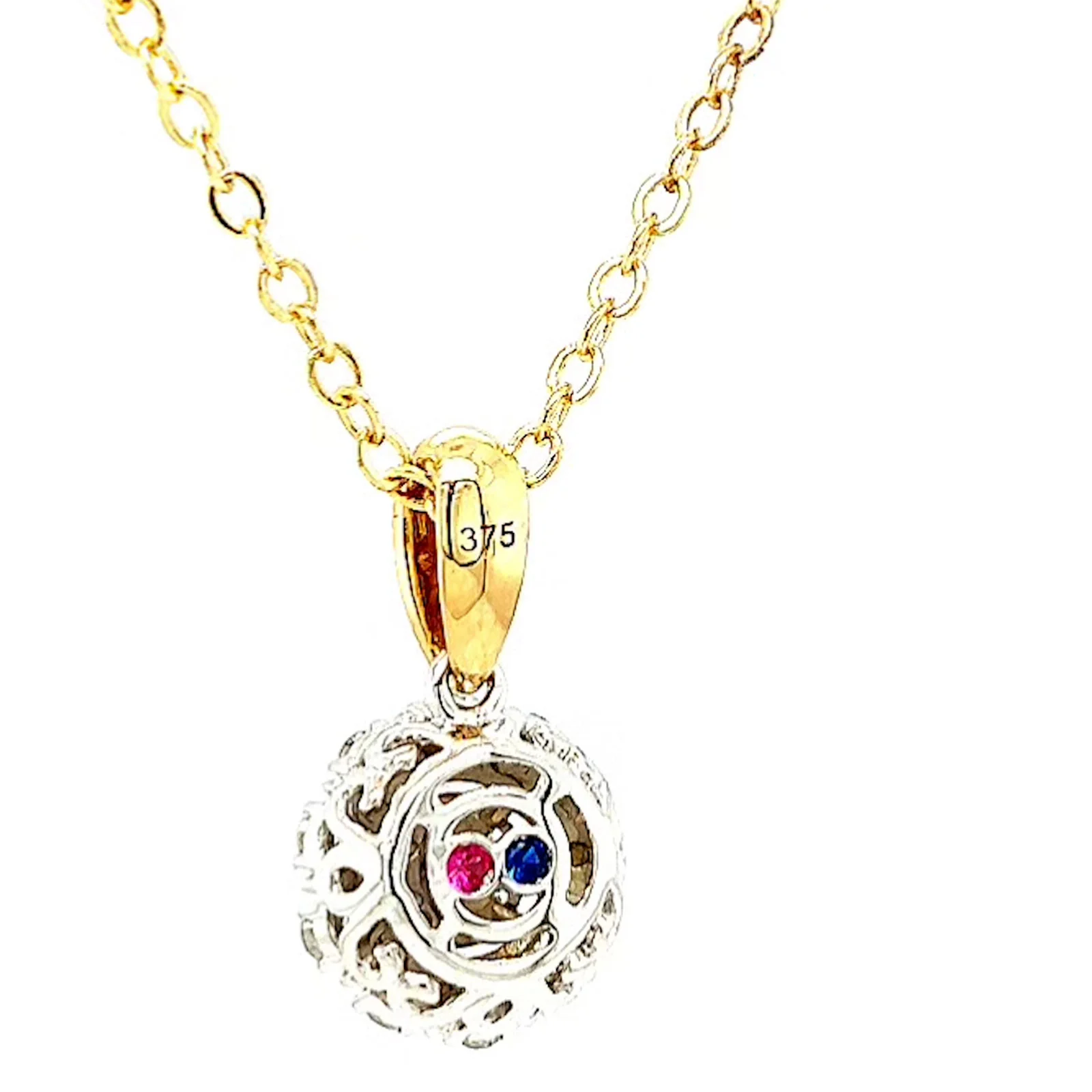 London 9ct Two Tone Gold Round Brilliant Cut 0.40 CARAT tw of Diamonds Pendant - Image 34