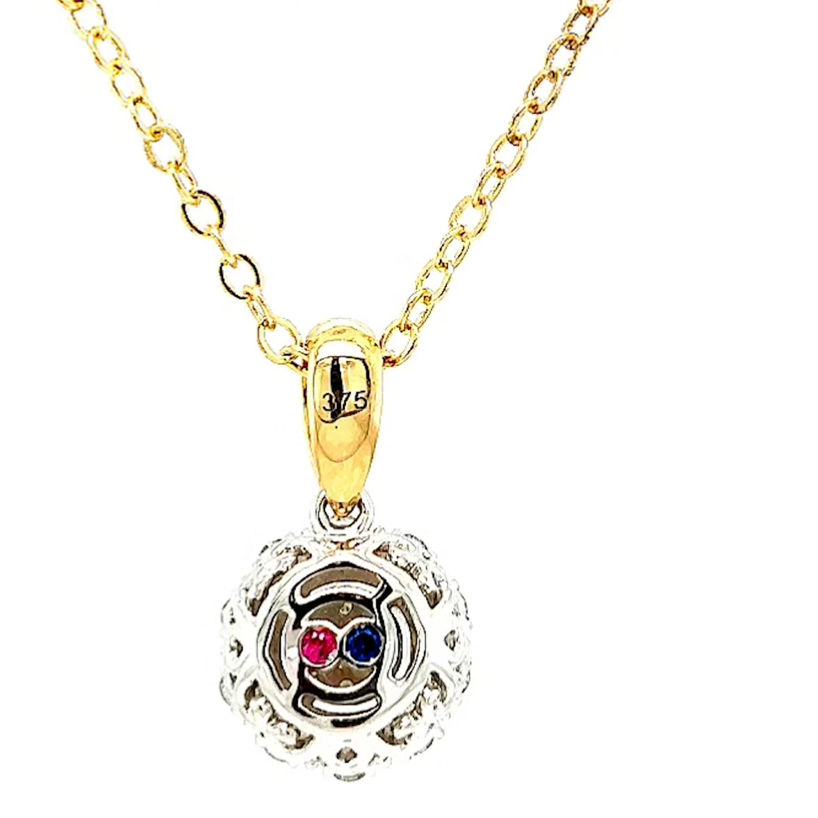London 9ct Two Tone Gold Round Brilliant Cut 0.40 CARAT tw of Diamonds Pendant - Image 38