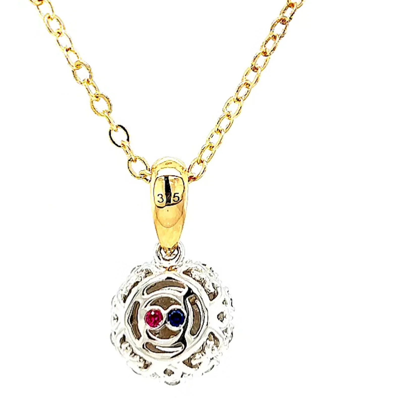 London 9ct Two Tone Gold Round Brilliant Cut 0.40 CARAT tw of Diamonds Pendant - Image 39