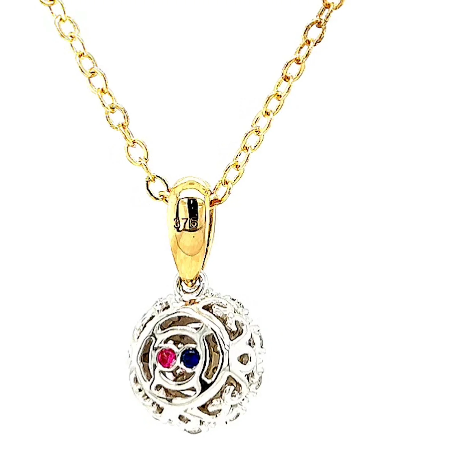 London 9ct Two Tone Gold Round Brilliant Cut 0.40 CARAT tw of Diamonds Pendant - Image 41