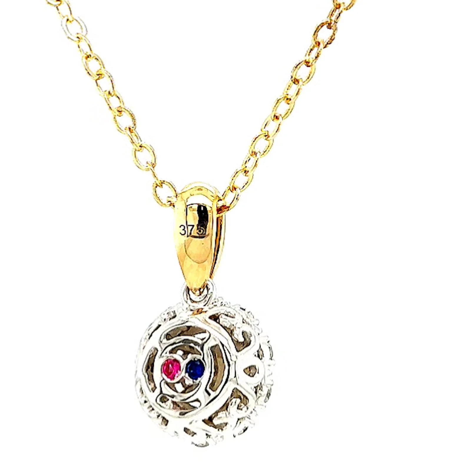 London 9ct Two Tone Gold Round Brilliant Cut 0.40 CARAT tw of Diamonds Pendant - Image 42