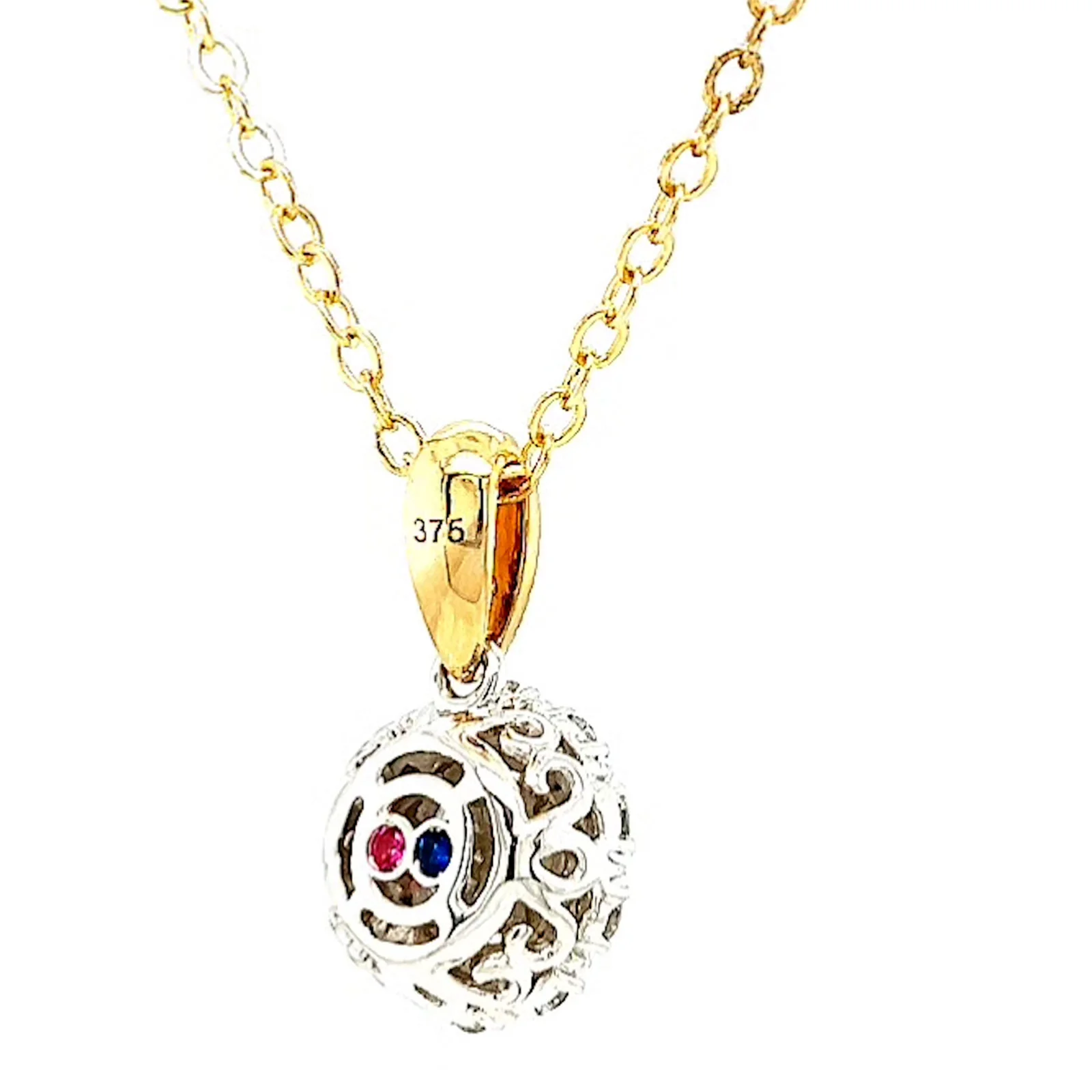 London 9ct Two Tone Gold Round Brilliant Cut 0.40 CARAT tw of Diamonds Pendant - Image 45