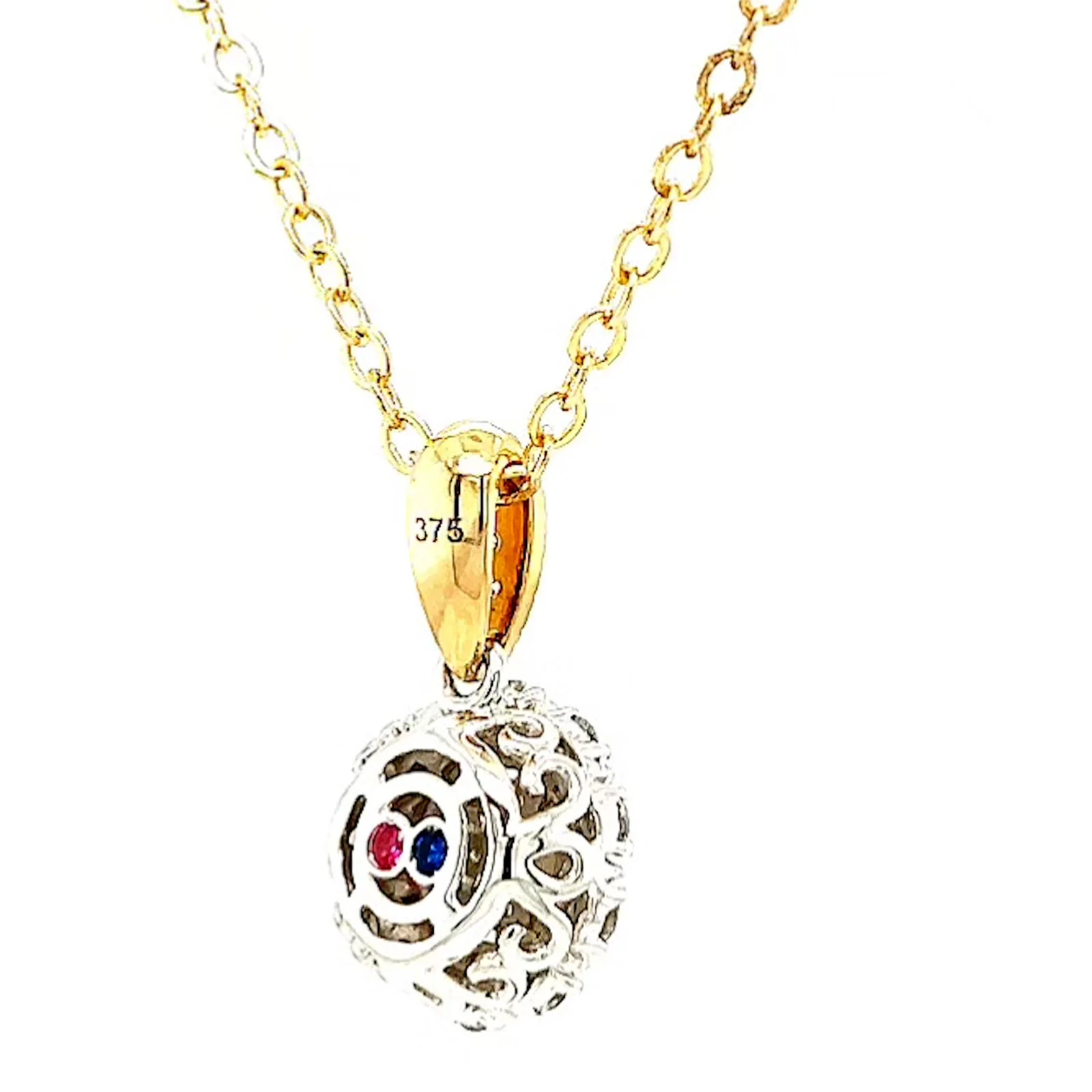 London 9ct Two Tone Gold Round Brilliant Cut 0.40 CARAT tw of Diamonds Pendant - Image 46