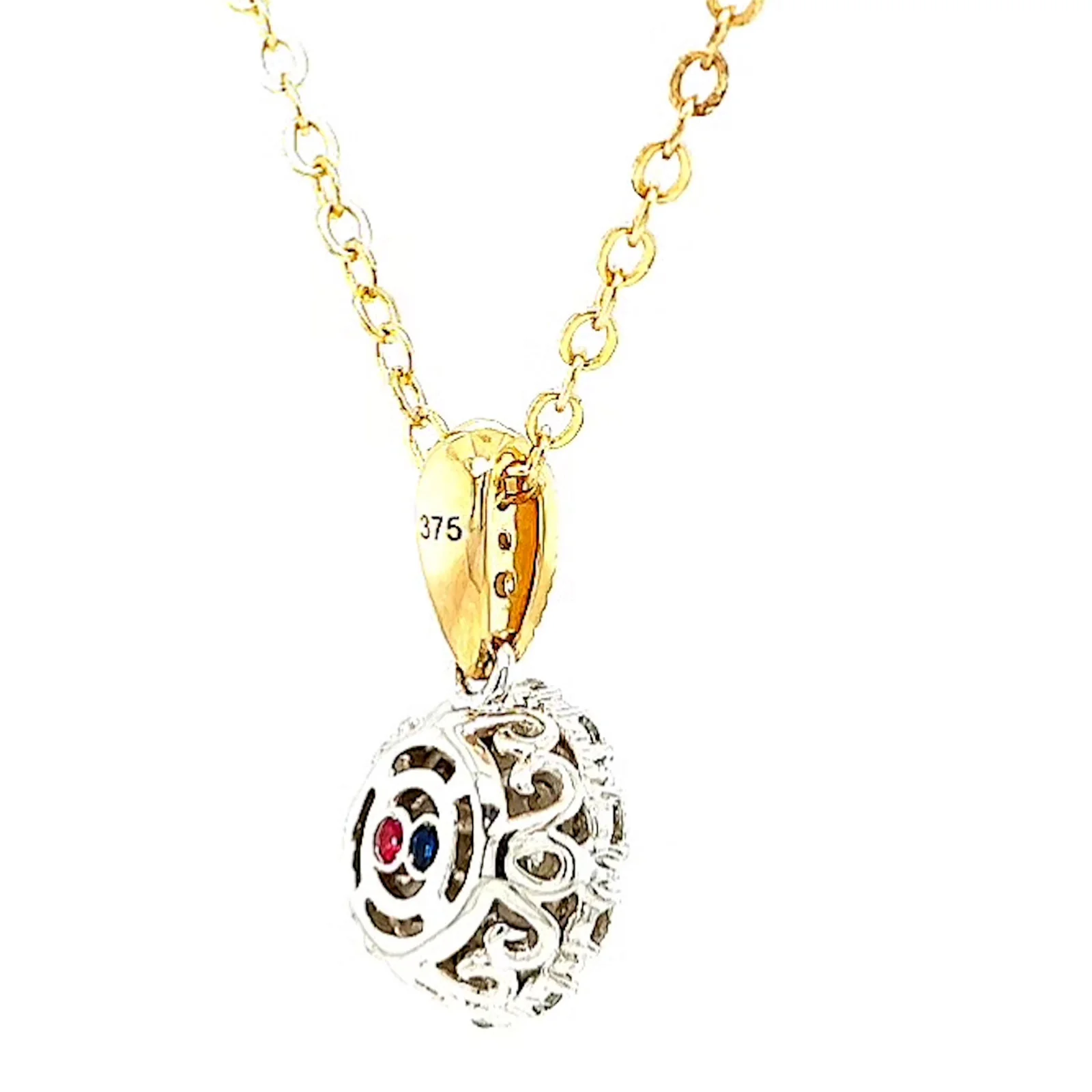 London 9ct Two Tone Gold Round Brilliant Cut 0.40 CARAT tw of Diamonds Pendant - Image 48