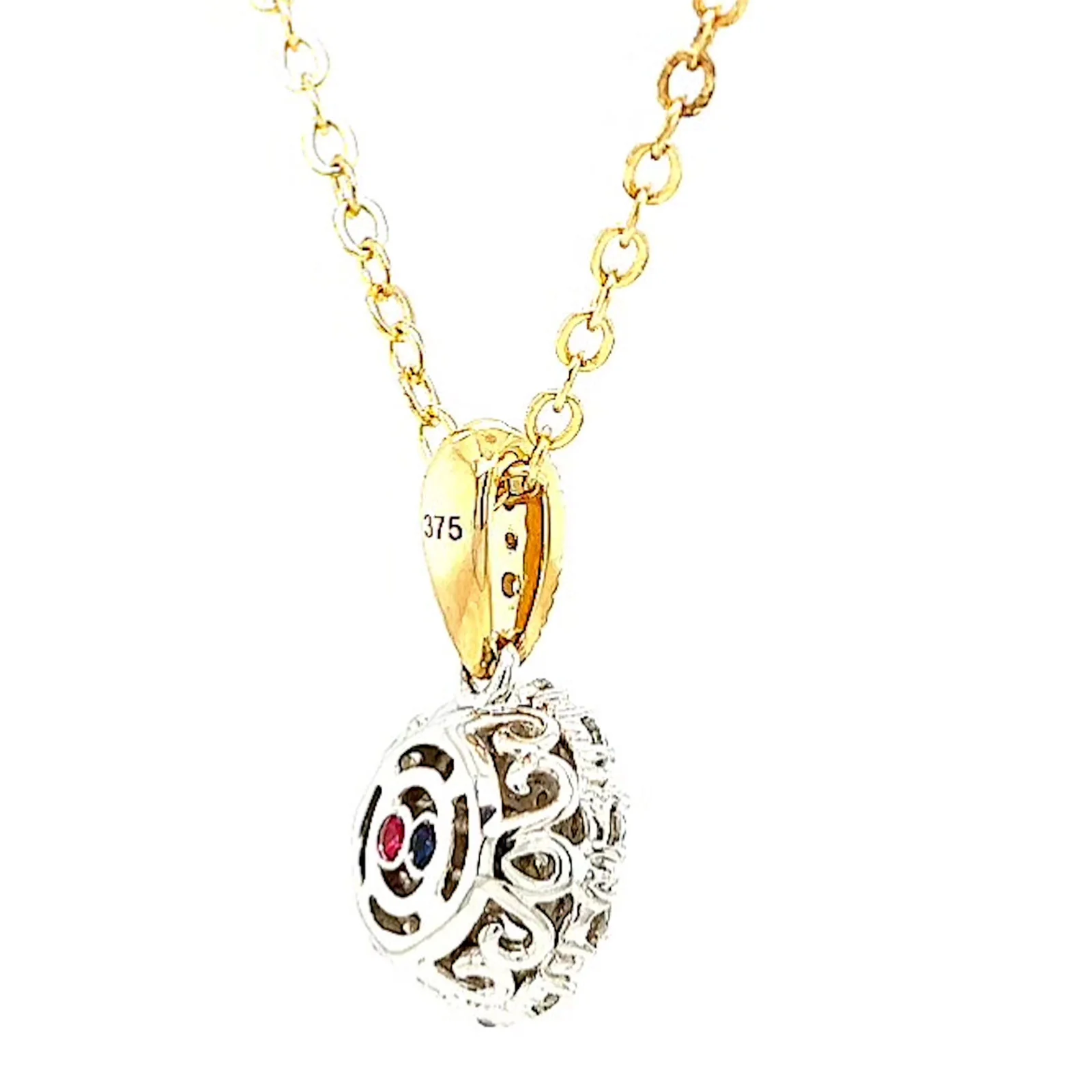 London 9ct Two Tone Gold Round Brilliant Cut 0.40 CARAT tw of Diamonds Pendant - Image 49