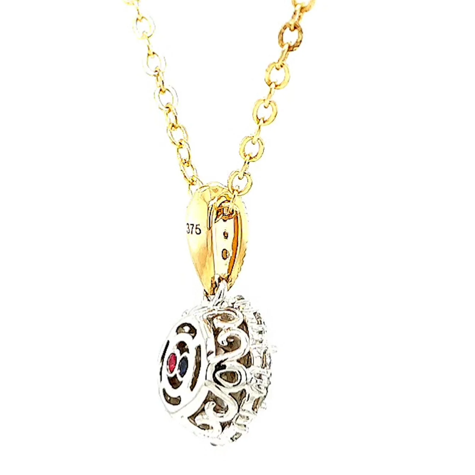 London 9ct Two Tone Gold Round Brilliant Cut 0.40 CARAT tw of Diamonds Pendant - Image 50