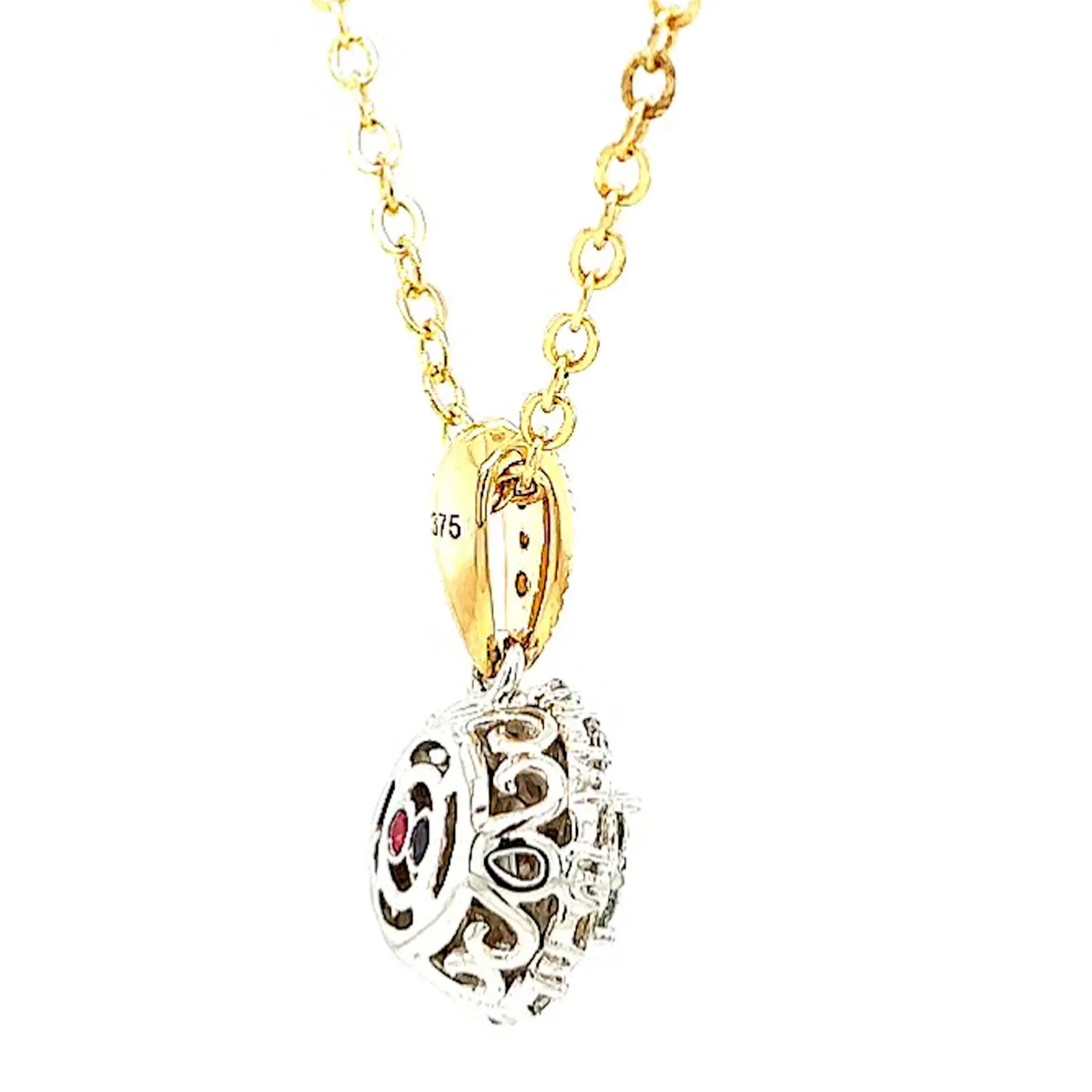London 9ct Two Tone Gold Round Brilliant Cut 0.40 CARAT tw of Diamonds Pendant - Image 51