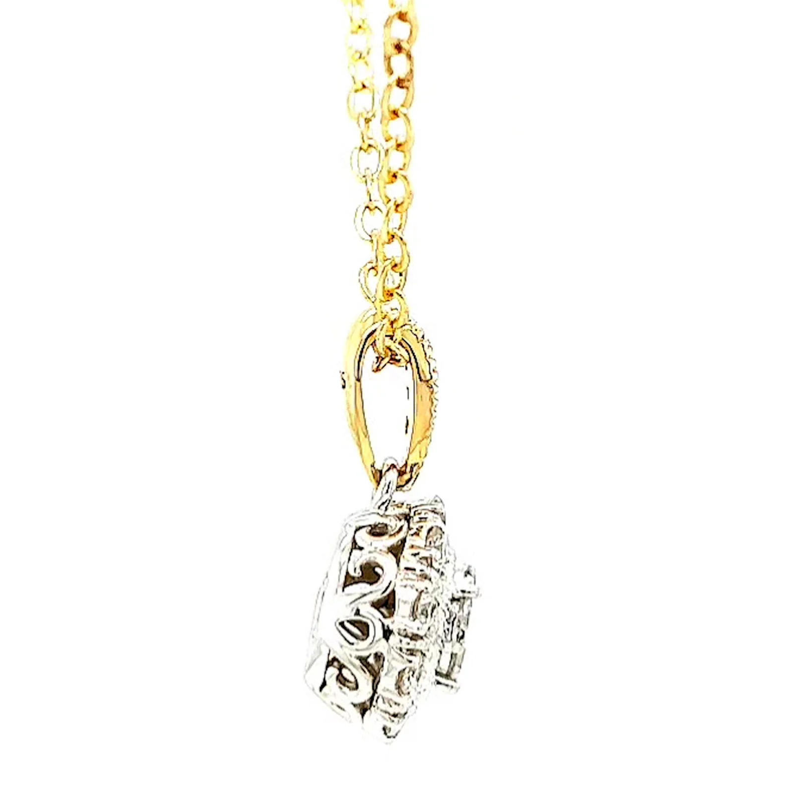 London 9ct Two Tone Gold Round Brilliant Cut 0.40 CARAT tw of Diamonds Pendant - Image 56