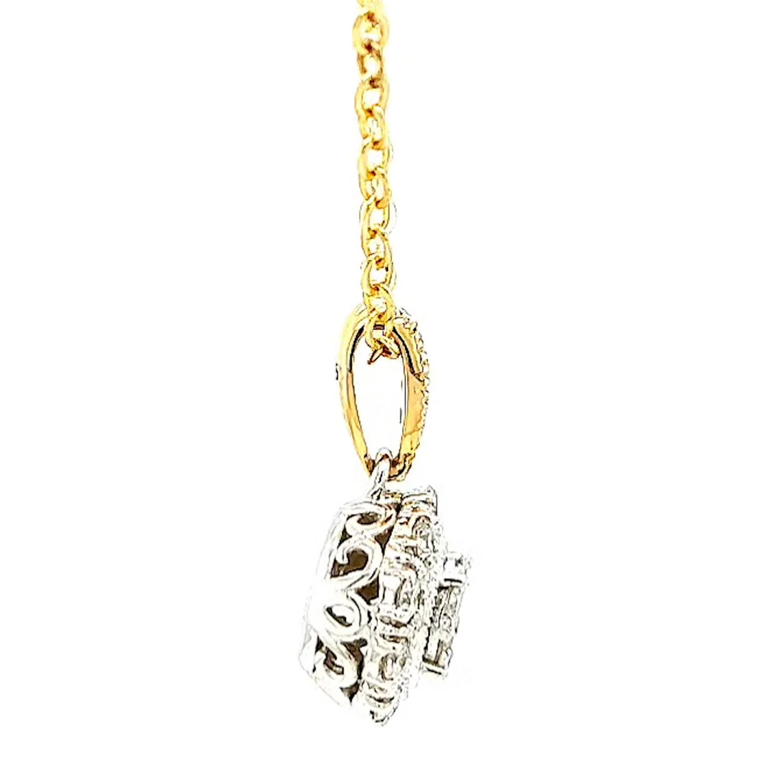 London 9ct Two Tone Gold Round Brilliant Cut 0.40 CARAT tw of Diamonds Pendant - Image 57