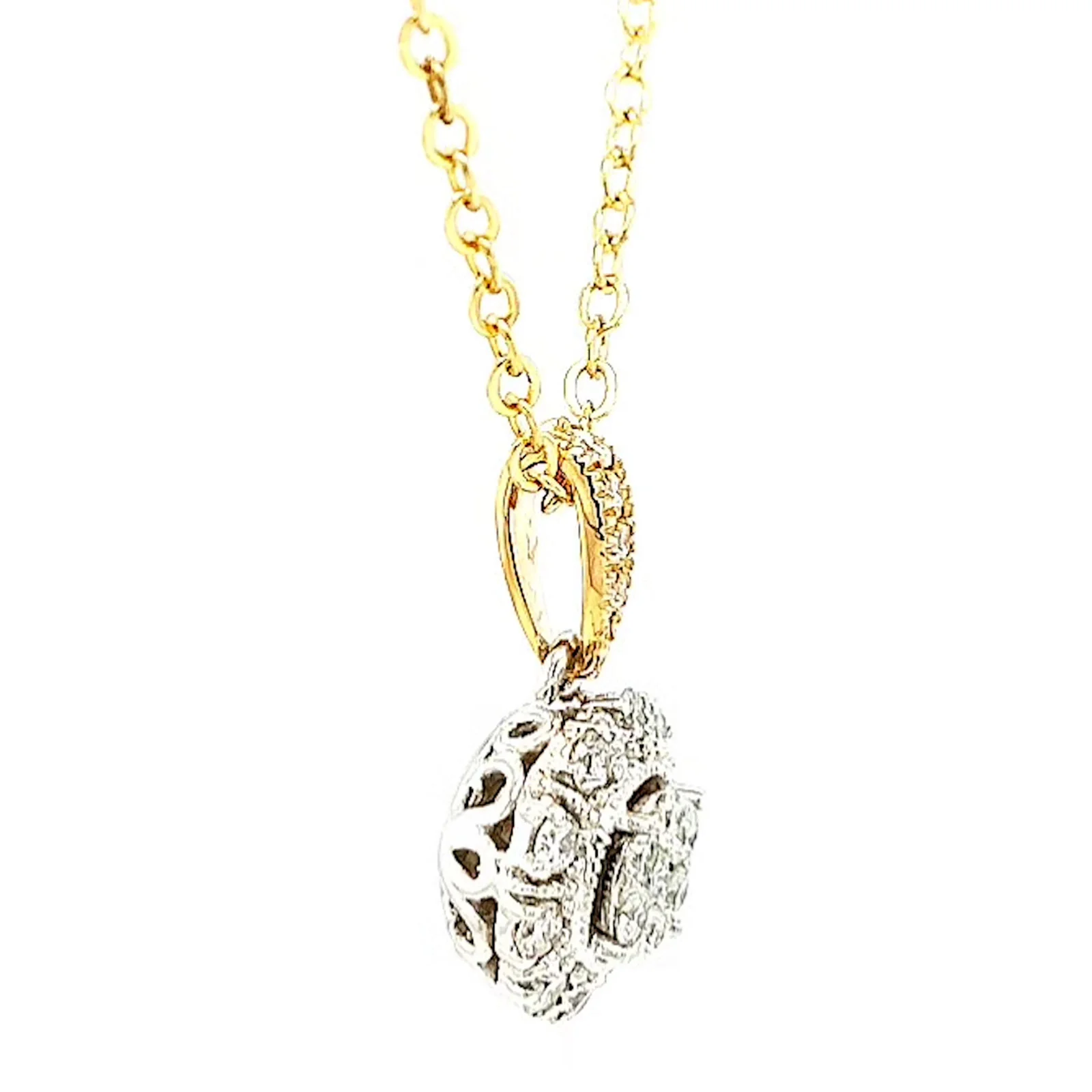 London 9ct Two Tone Gold Round Brilliant Cut 0.40 CARAT tw of Diamonds Pendant - Image 61