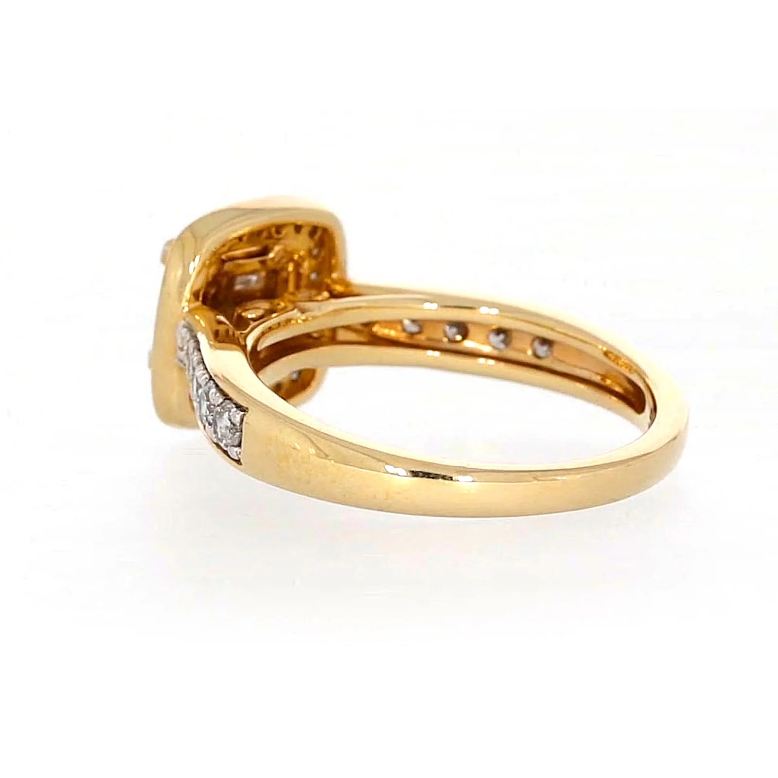 New York 14ct Yellow Gold Round Brilliant & Princess Cut 3/4 Carat tw of Diamonds Ring - Image 29