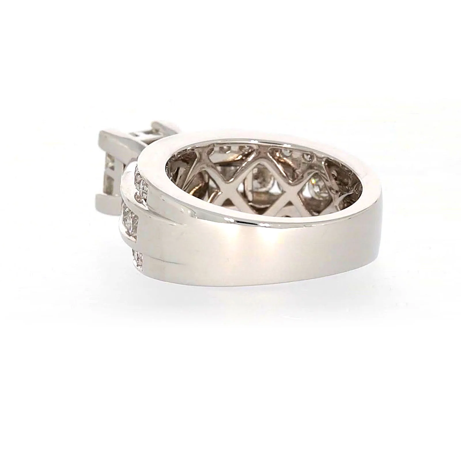 New York 14ct White Gold Round Brilliant & Princess Cut 2.65 CARAT tw of Diamonds Ring - Image 31