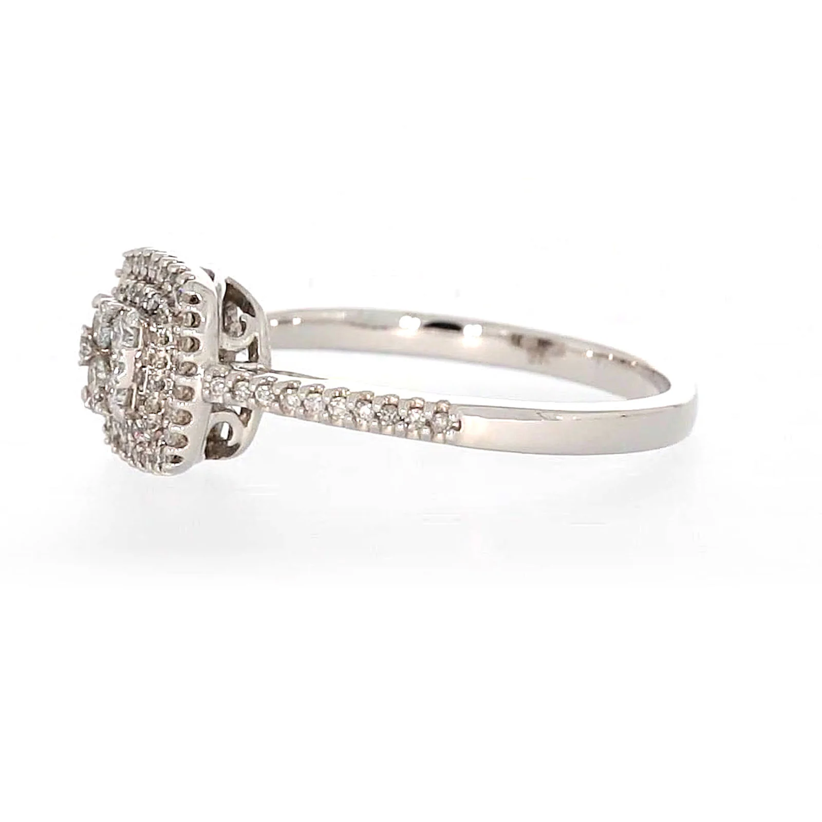 London 9ct White Gold Round Brilliant Cut 0.33 CARAT tw  of Diamonds Ring - Image 15
