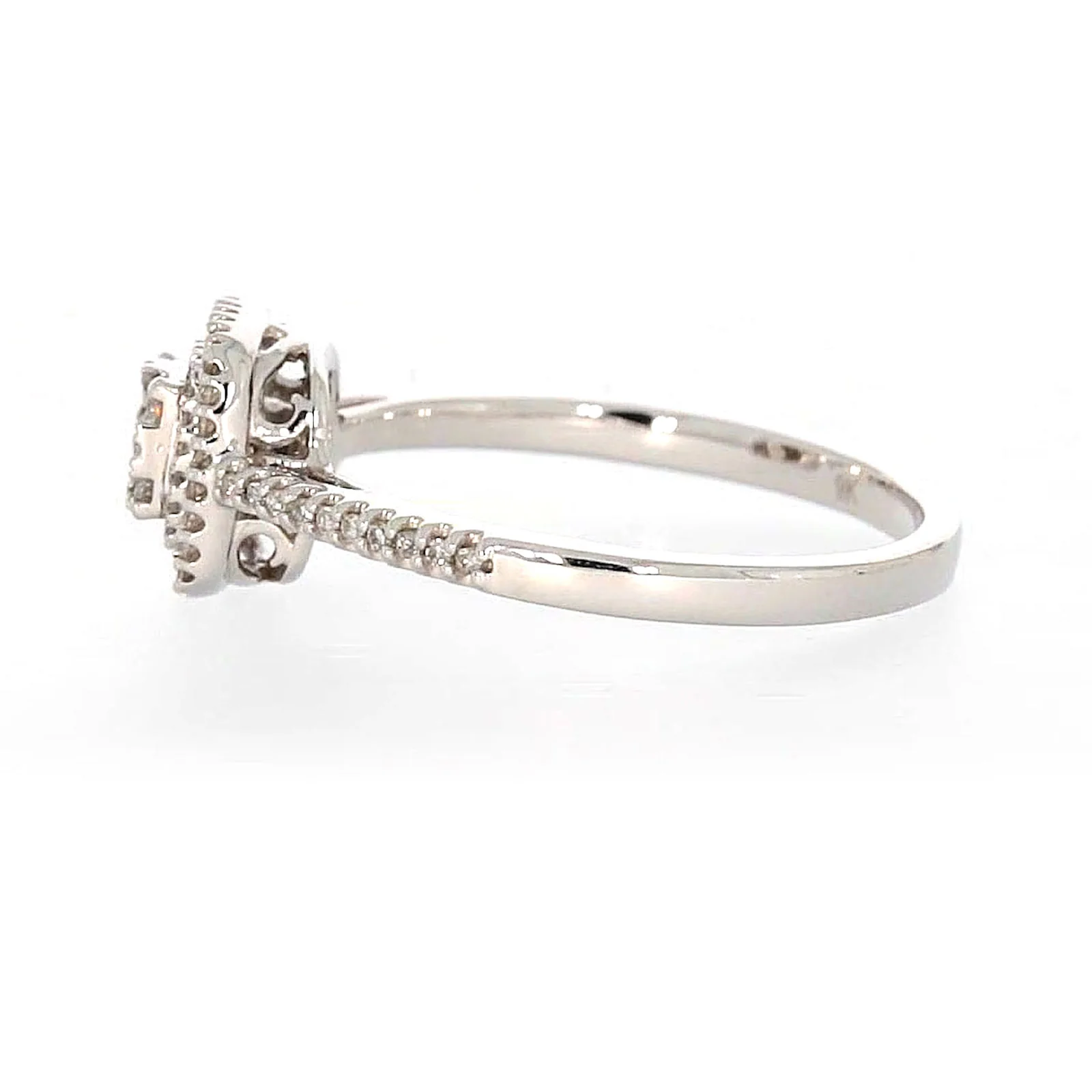 London 9ct White Gold Round Brilliant Cut 0.33 CARAT tw  of Diamonds Ring - Image 20