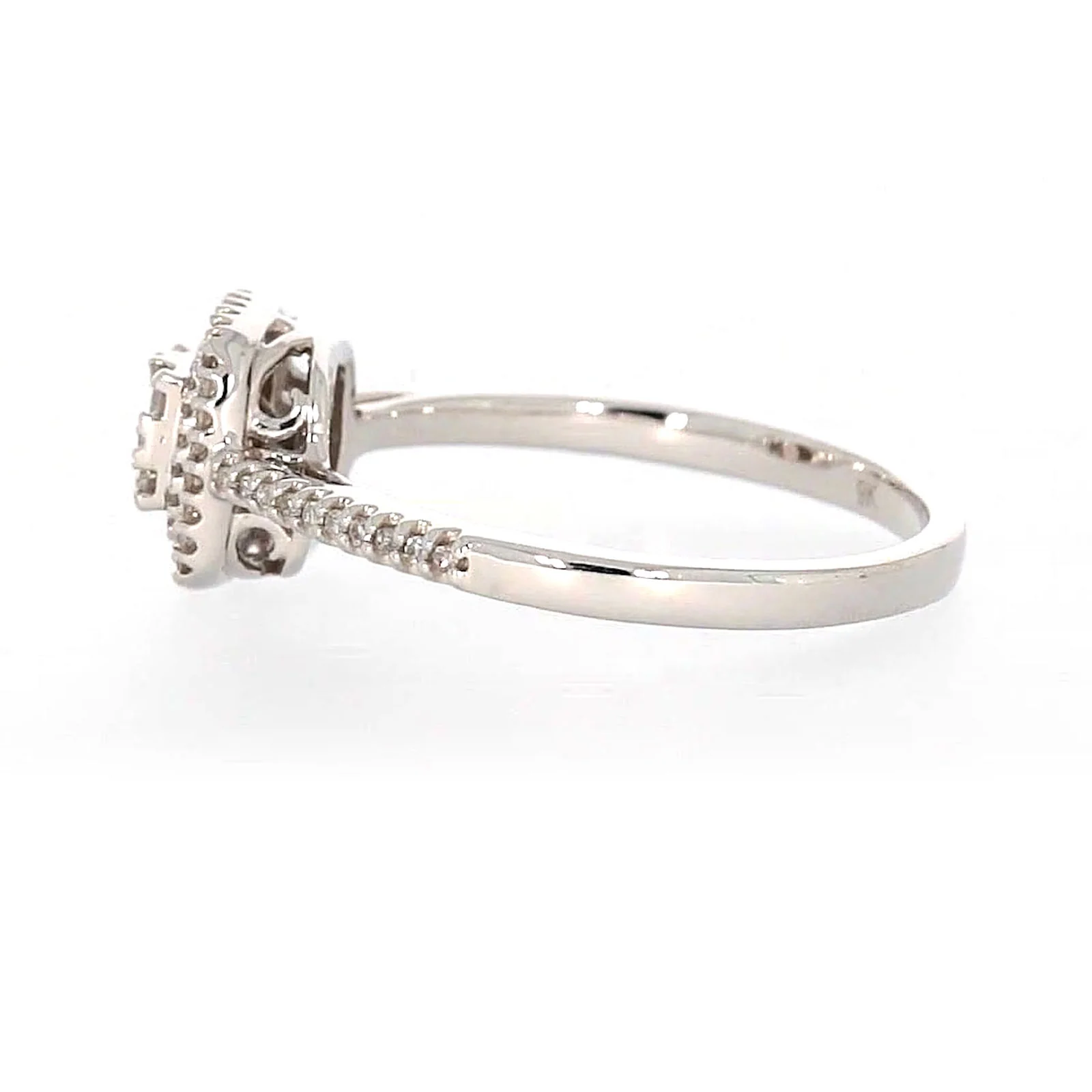 London 9ct White Gold Round Brilliant Cut 0.33 CARAT tw  of Diamonds Ring - Image 21