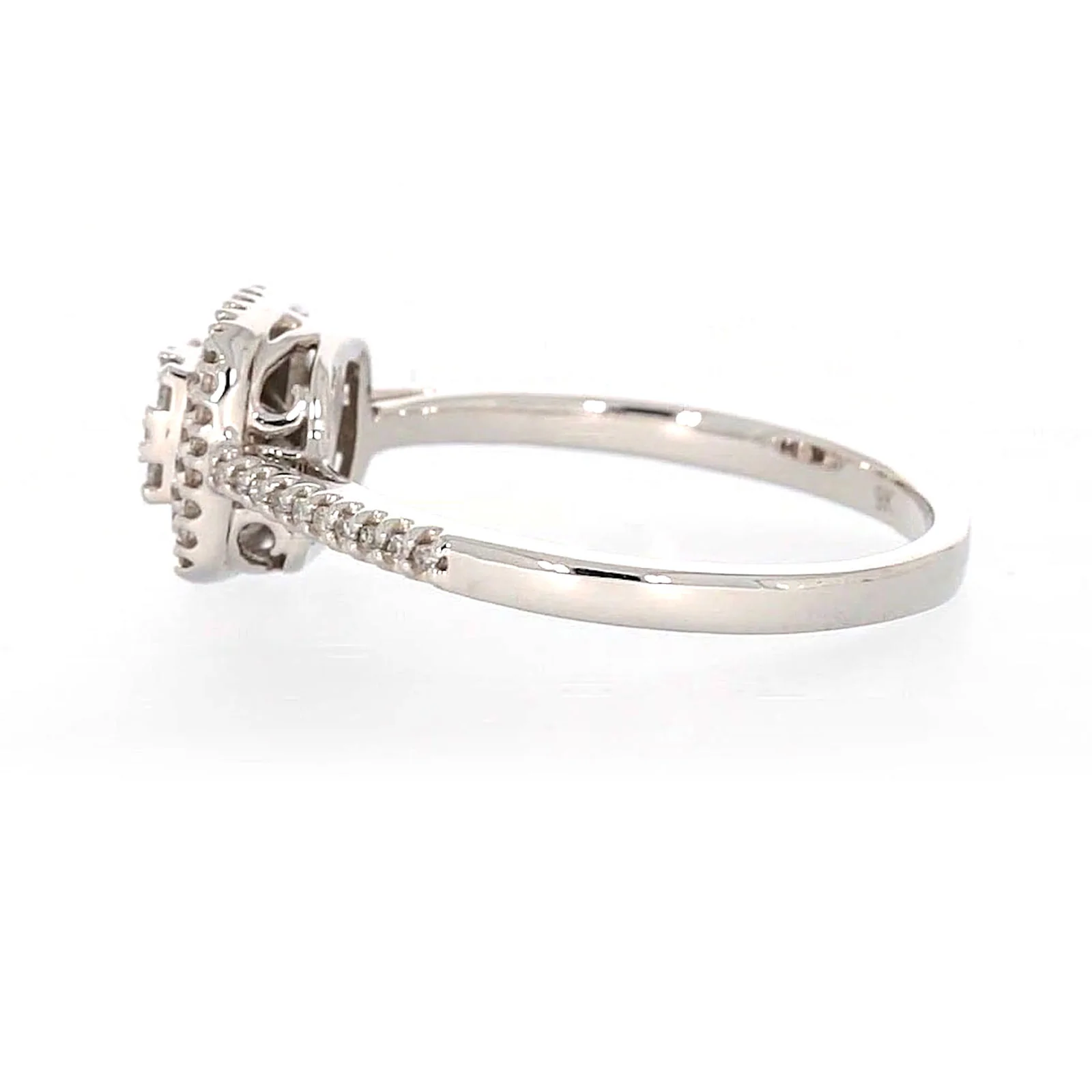 London 9ct White Gold Round Brilliant Cut 0.33 CARAT tw  of Diamonds Ring - Image 22