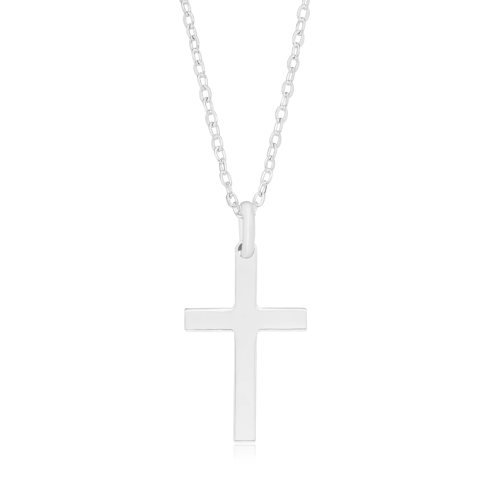 Sterling Silver 23x14mm Cross Pendant