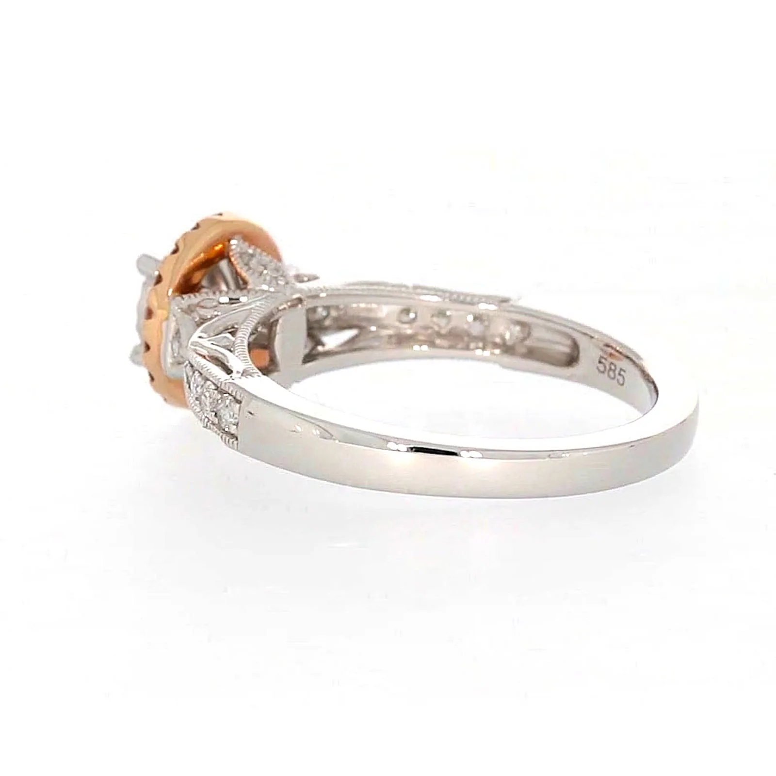 Paris 14ct Rose and White Gold Round Brilliant Cut 1/2 CARAT tw of Diamonds Ring - Image 28