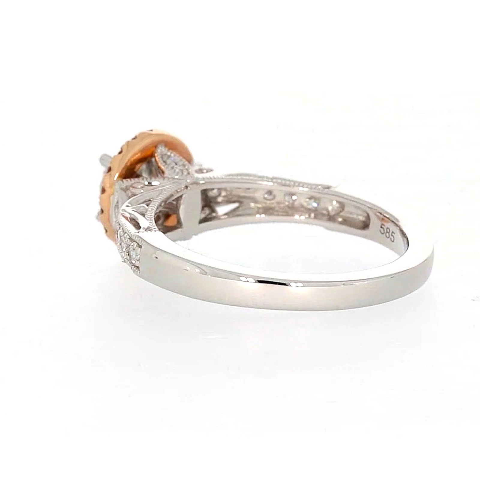 Paris 14ct Rose and White Gold Round Brilliant Cut 1/2 CARAT tw of Diamonds Ring - Image 29