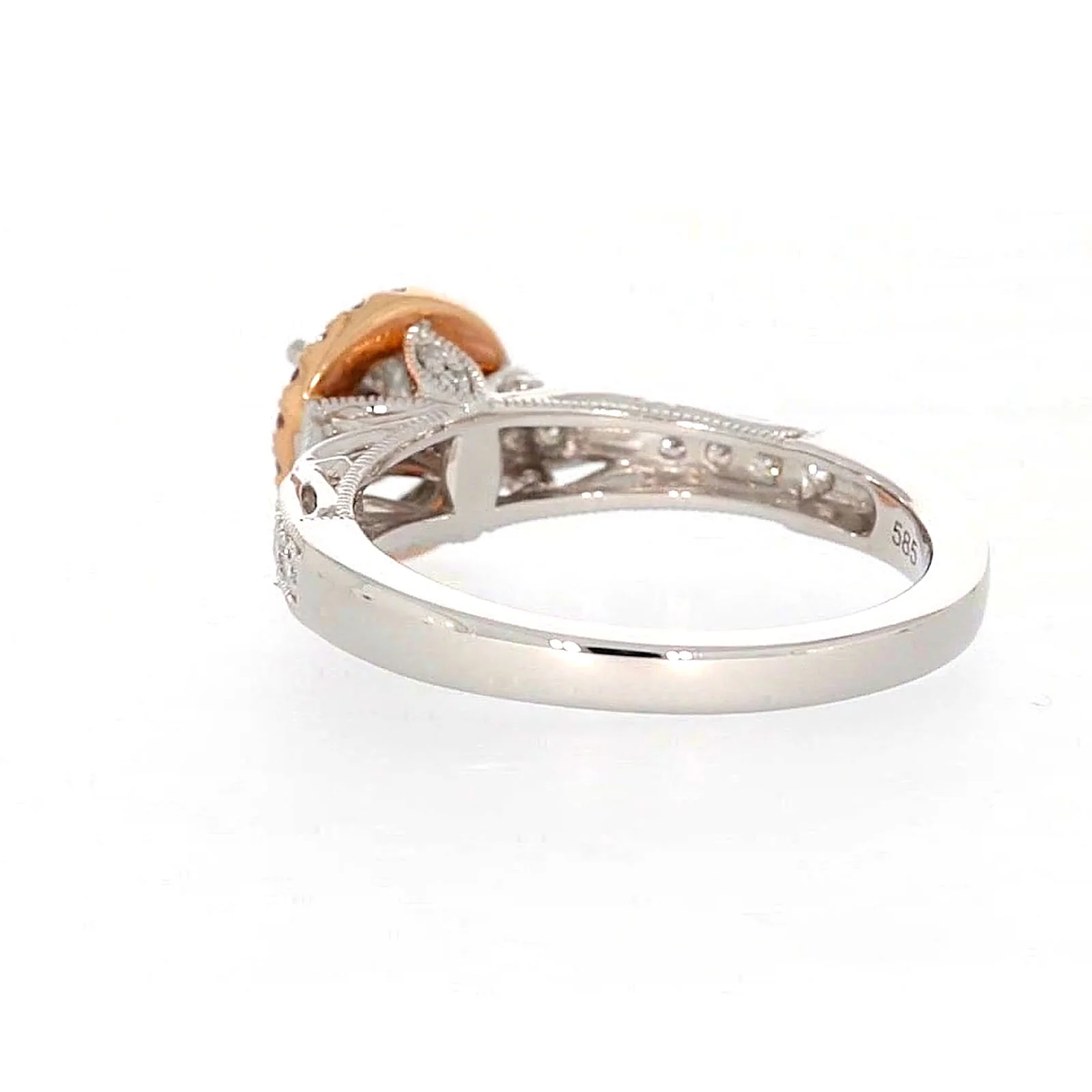 Paris 14ct Rose and White Gold Round Brilliant Cut 1/2 CARAT tw of Diamonds Ring - Image 31