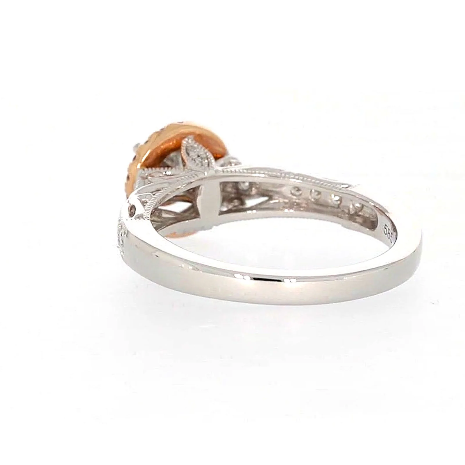 Paris 14ct Rose and White Gold Round Brilliant Cut 1/2 CARAT tw of Diamonds Ring - Image 32