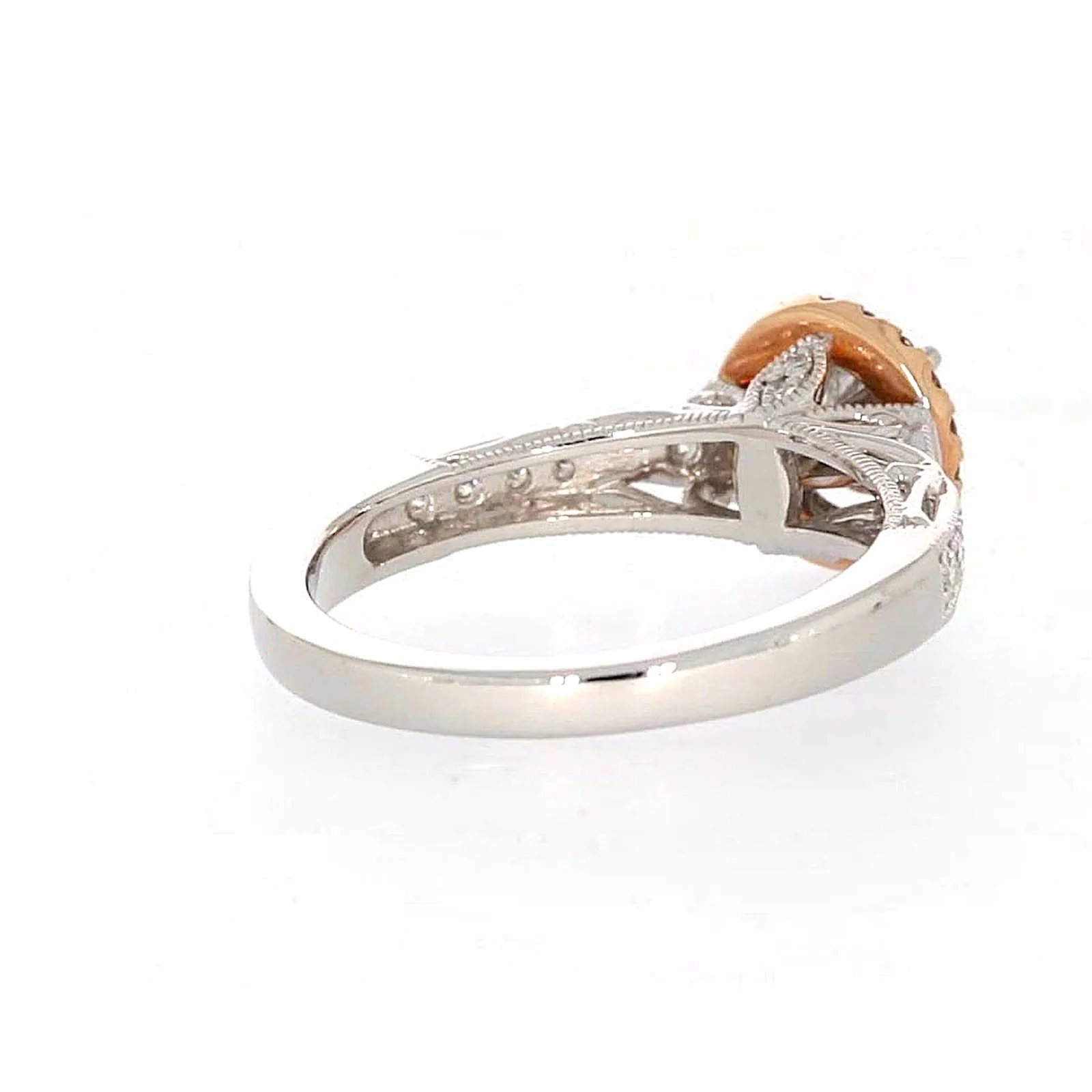 Paris 14ct Rose and White Gold Round Brilliant Cut 1/2 CARAT tw of Diamonds Ring - Image 45