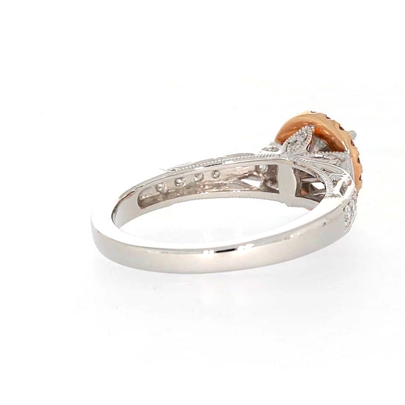 Paris 14ct Rose and White Gold Round Brilliant Cut 1/2 CARAT tw of Diamonds Ring - Image 46