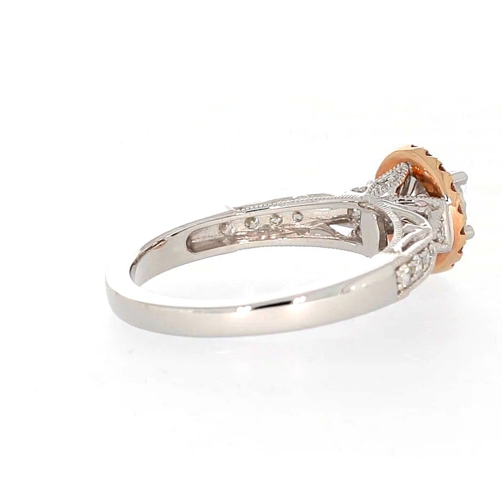 Paris 14ct Rose and White Gold Round Brilliant Cut 1/2 CARAT tw of Diamonds Ring - Image 49