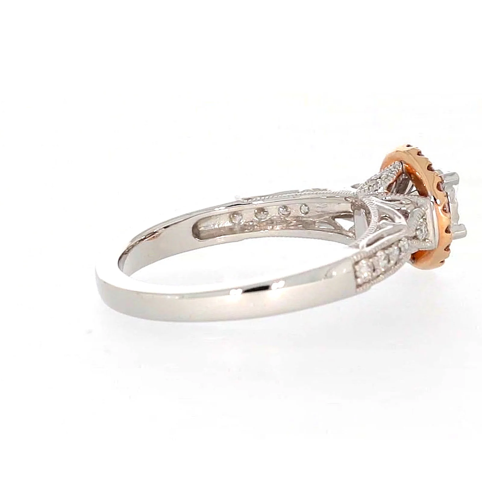 Paris 14ct Rose and White Gold Round Brilliant Cut 1/2 CARAT tw of Diamonds Ring - Image 51