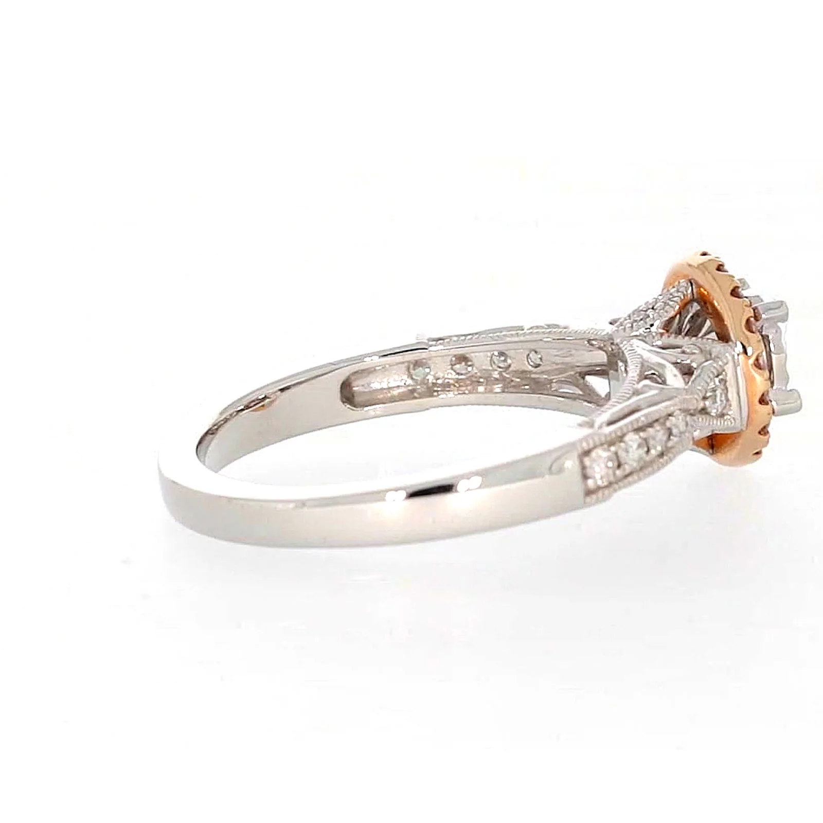 Paris 14ct Rose and White Gold Round Brilliant Cut 1/2 CARAT tw of Diamonds Ring - Image 52