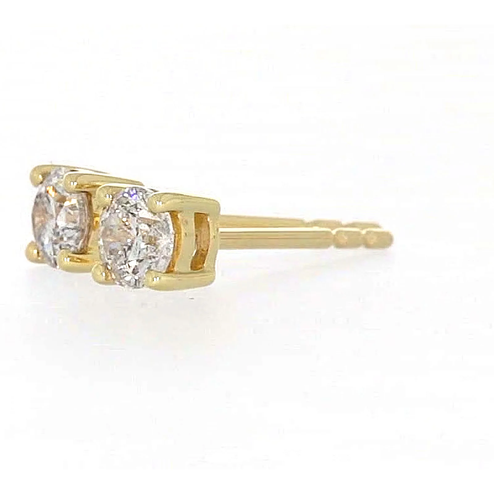 Solitaire 9ct Yellow Gold Round Brilliant Cut 1/2 CARAT tw of Diamonds Stud Earrings - Image 13