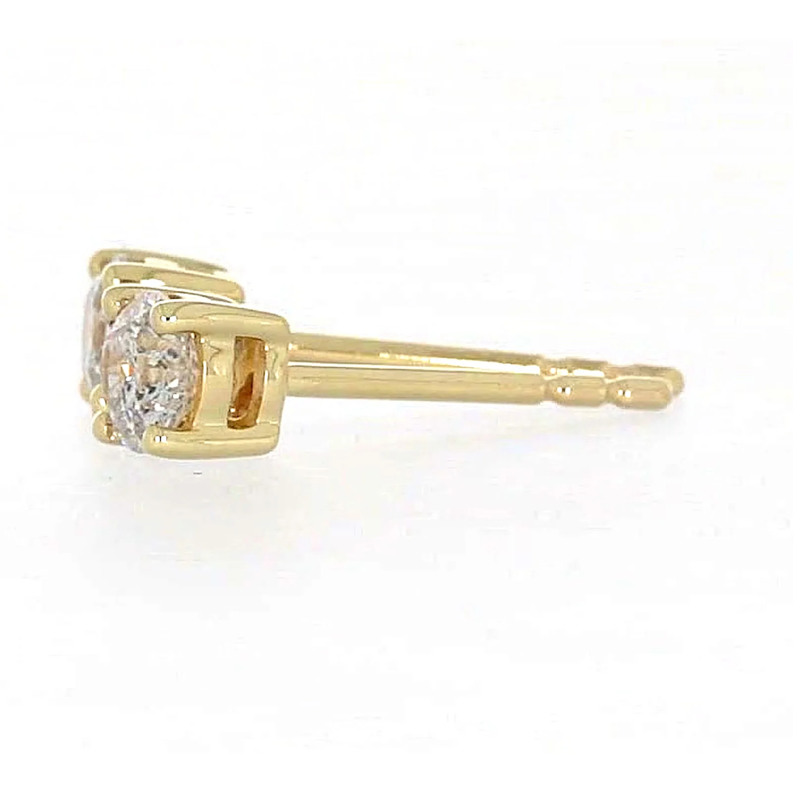 Solitaire 9ct Yellow Gold Round Brilliant Cut 1/2 CARAT tw of Diamonds Stud Earrings - Image 17