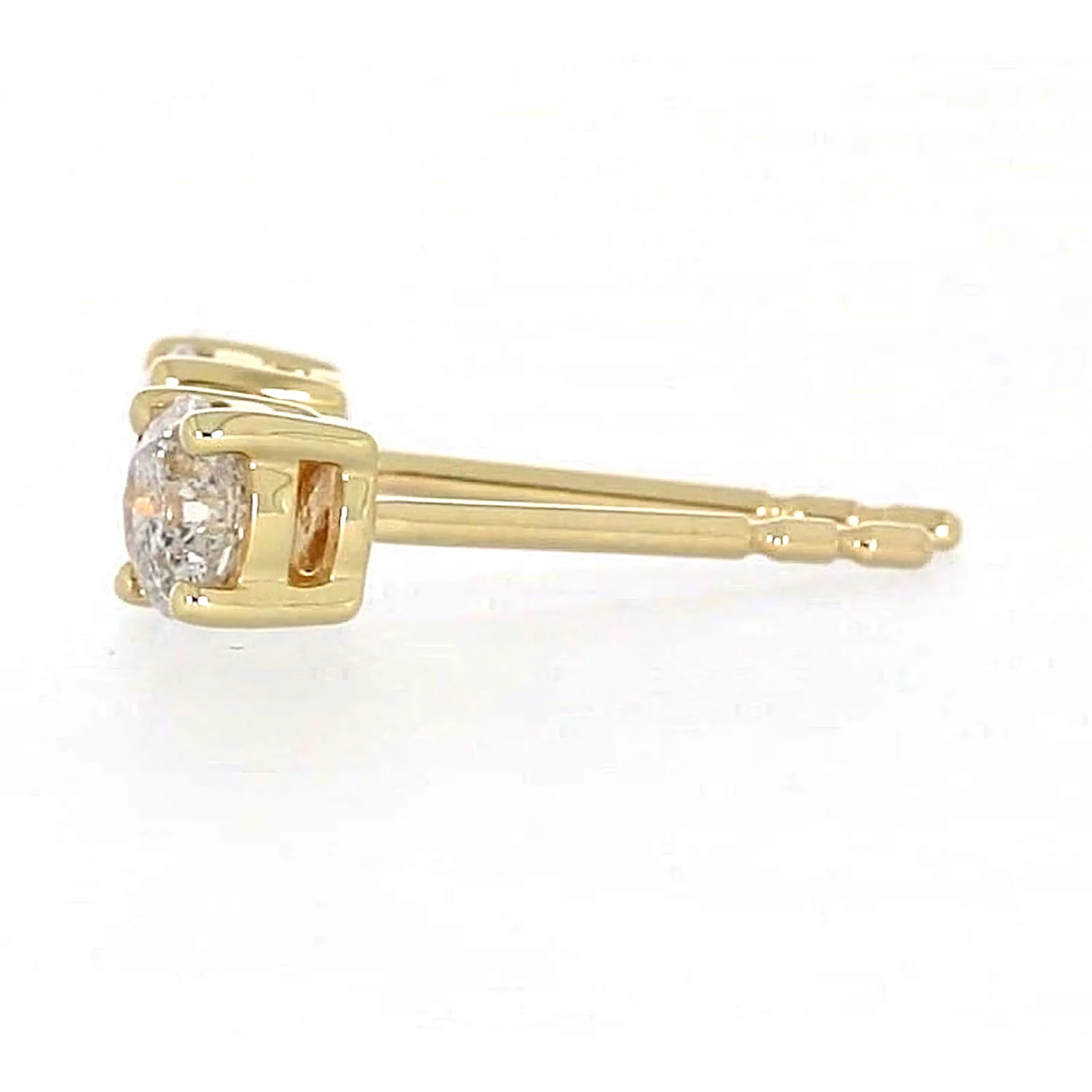 Solitaire 9ct Yellow Gold Round Brilliant Cut 1/2 CARAT tw of Diamonds Stud Earrings - Image 18