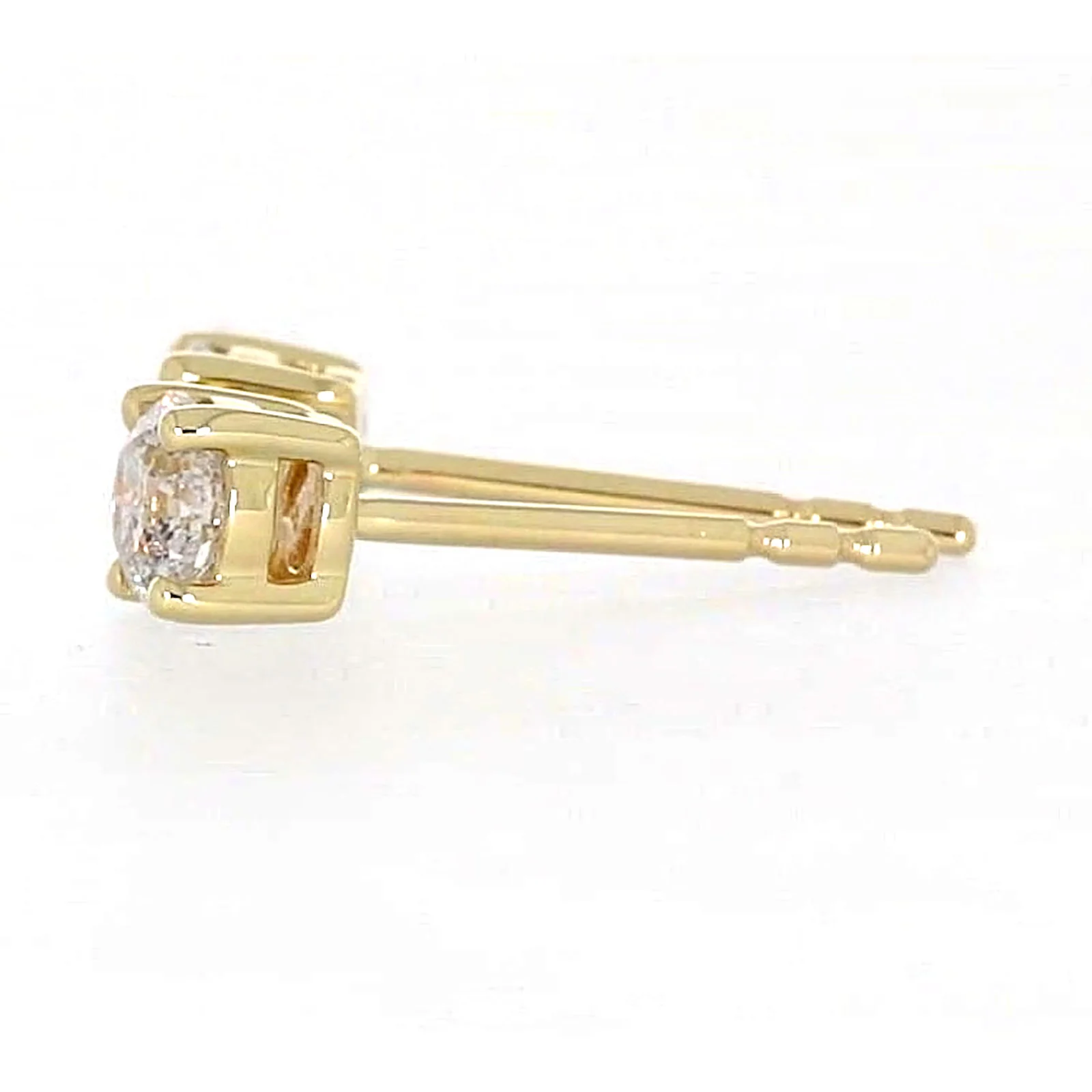 Solitaire 9ct Yellow Gold Round Brilliant Cut 1/2 CARAT tw of Diamonds Stud Earrings - Image 19