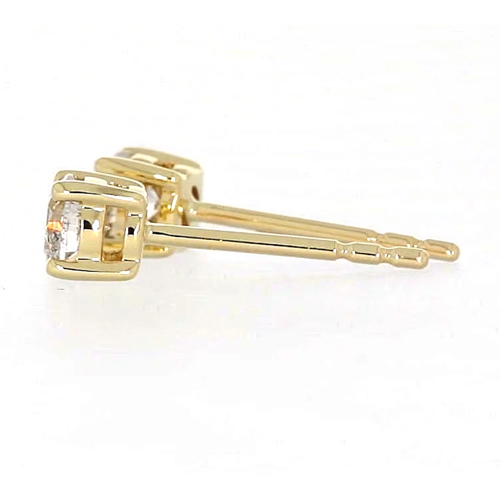 Solitaire 9ct Yellow Gold Round Brilliant Cut 1/2 CARAT tw of Diamonds Stud Earrings - Image 22