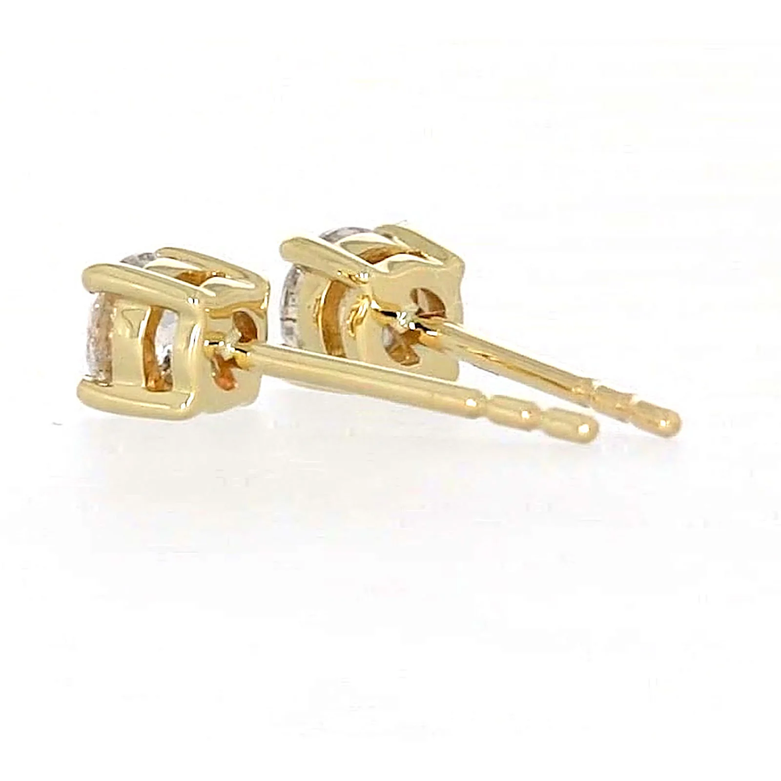 Solitaire 9ct Yellow Gold Round Brilliant Cut 1/2 CARAT tw of Diamonds Stud Earrings - Image 29