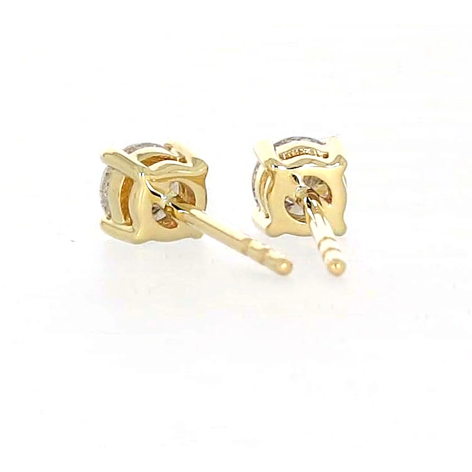 Solitaire 9ct Yellow Gold Round Brilliant Cut 1/2 CARAT tw of Diamonds Stud Earrings - Image 35
