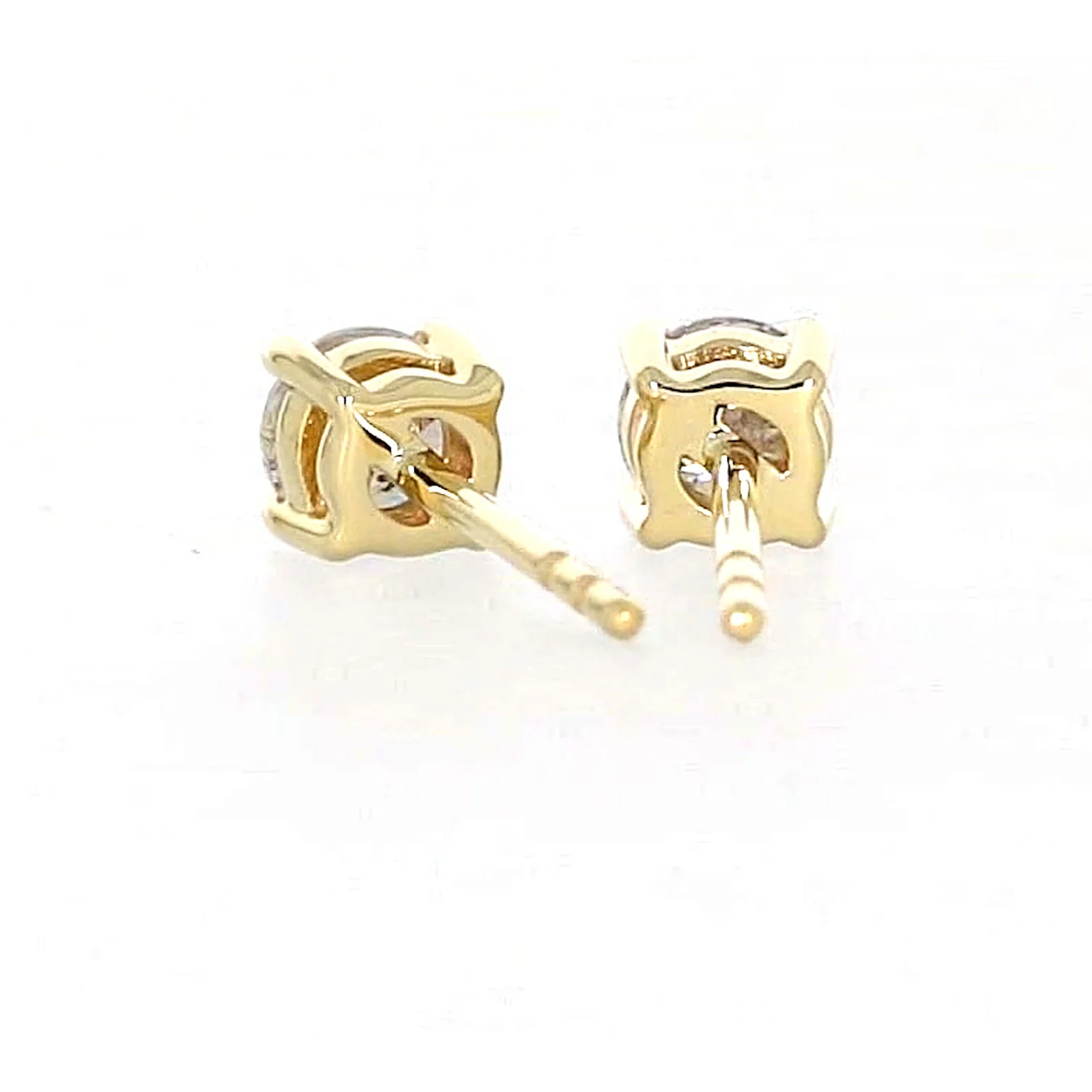 Solitaire 9ct Yellow Gold Round Brilliant Cut 1/2 CARAT tw of Diamonds Stud Earrings - Image 36