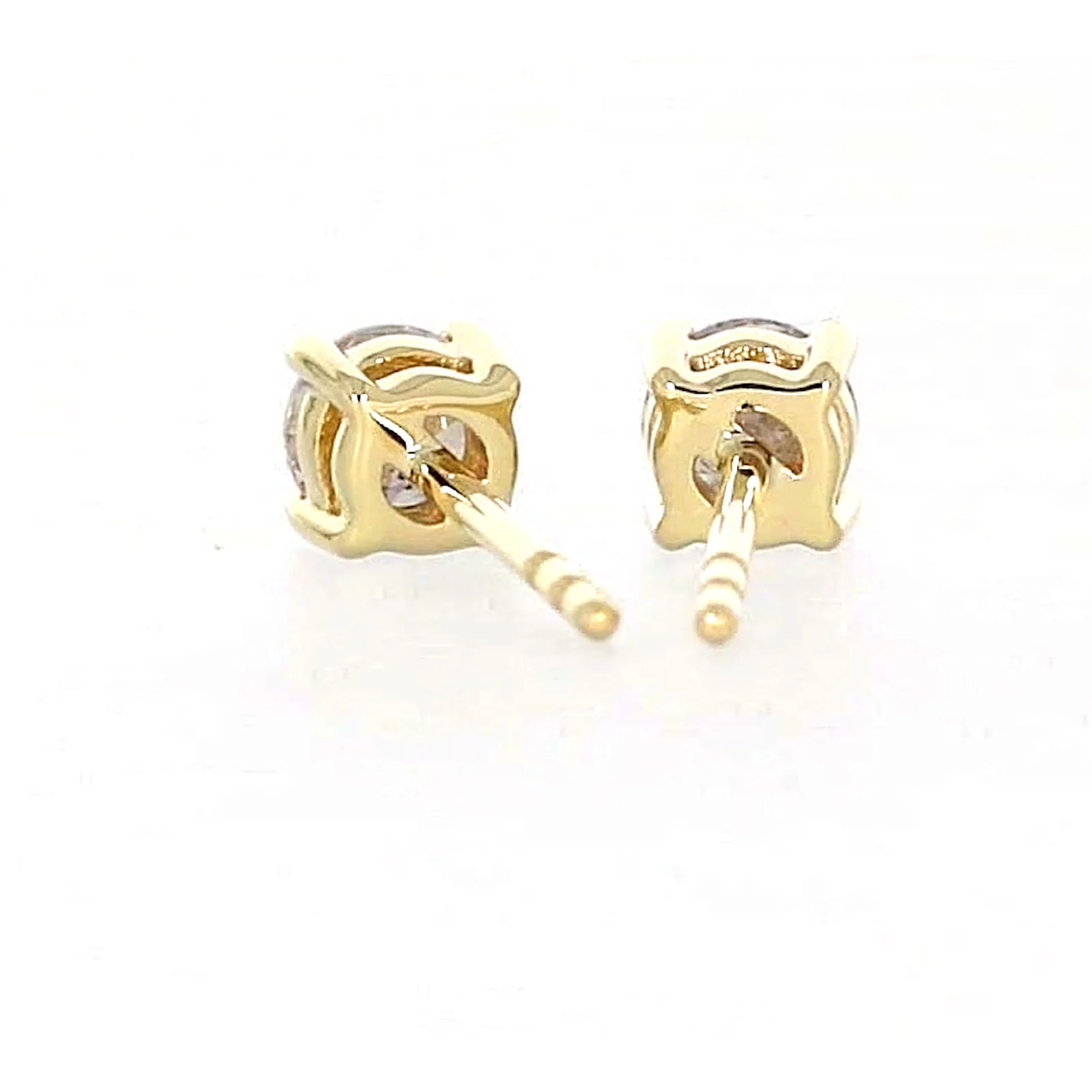 Solitaire 9ct Yellow Gold Round Brilliant Cut 1/2 CARAT tw of Diamonds Stud Earrings - Image 37