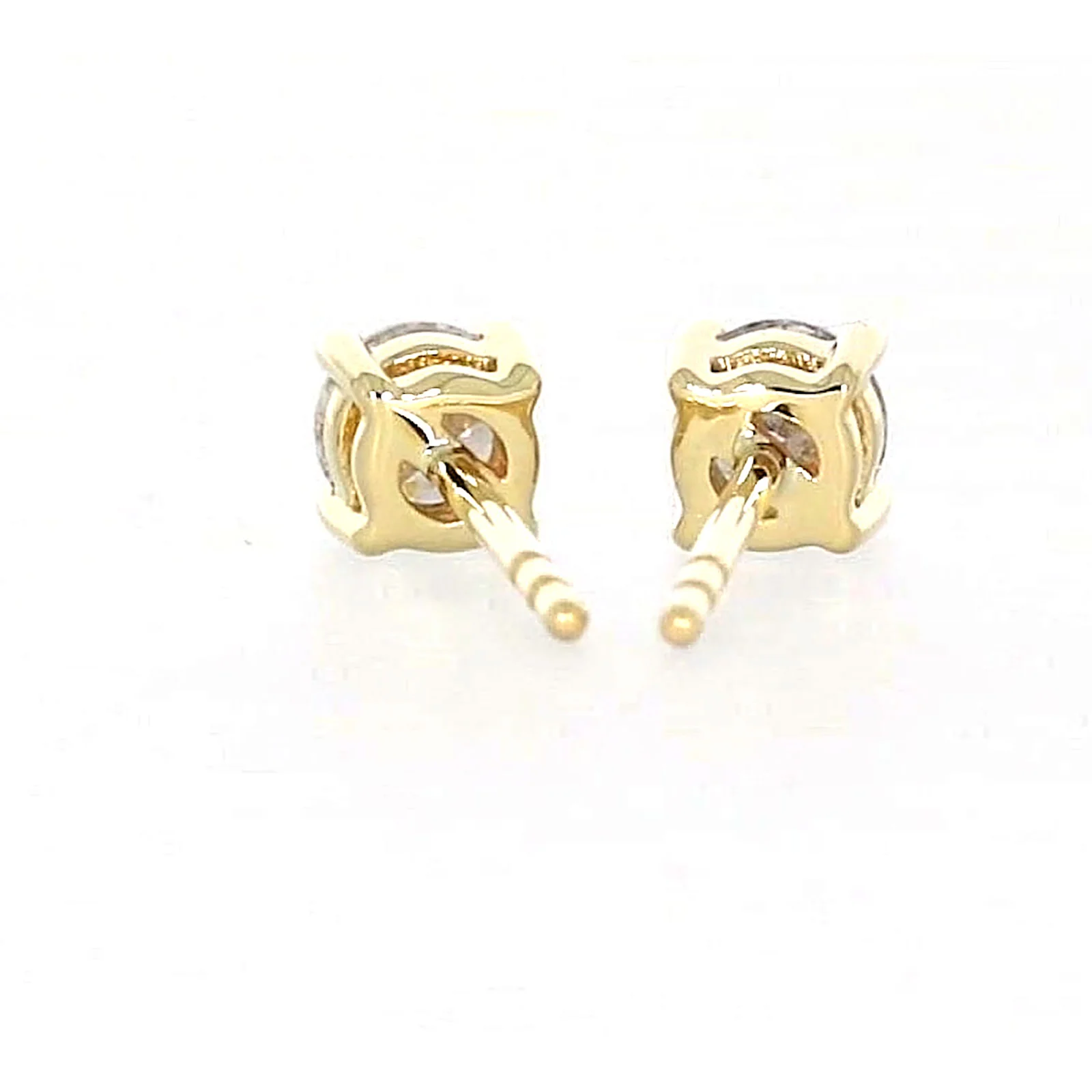 Solitaire 9ct Yellow Gold Round Brilliant Cut 1/2 CARAT tw of Diamonds Stud Earrings - Image 38