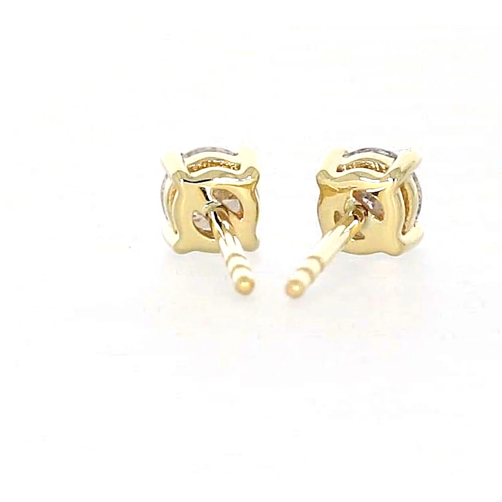 Solitaire 9ct Yellow Gold Round Brilliant Cut 1/2 CARAT tw of Diamonds Stud Earrings - Image 39