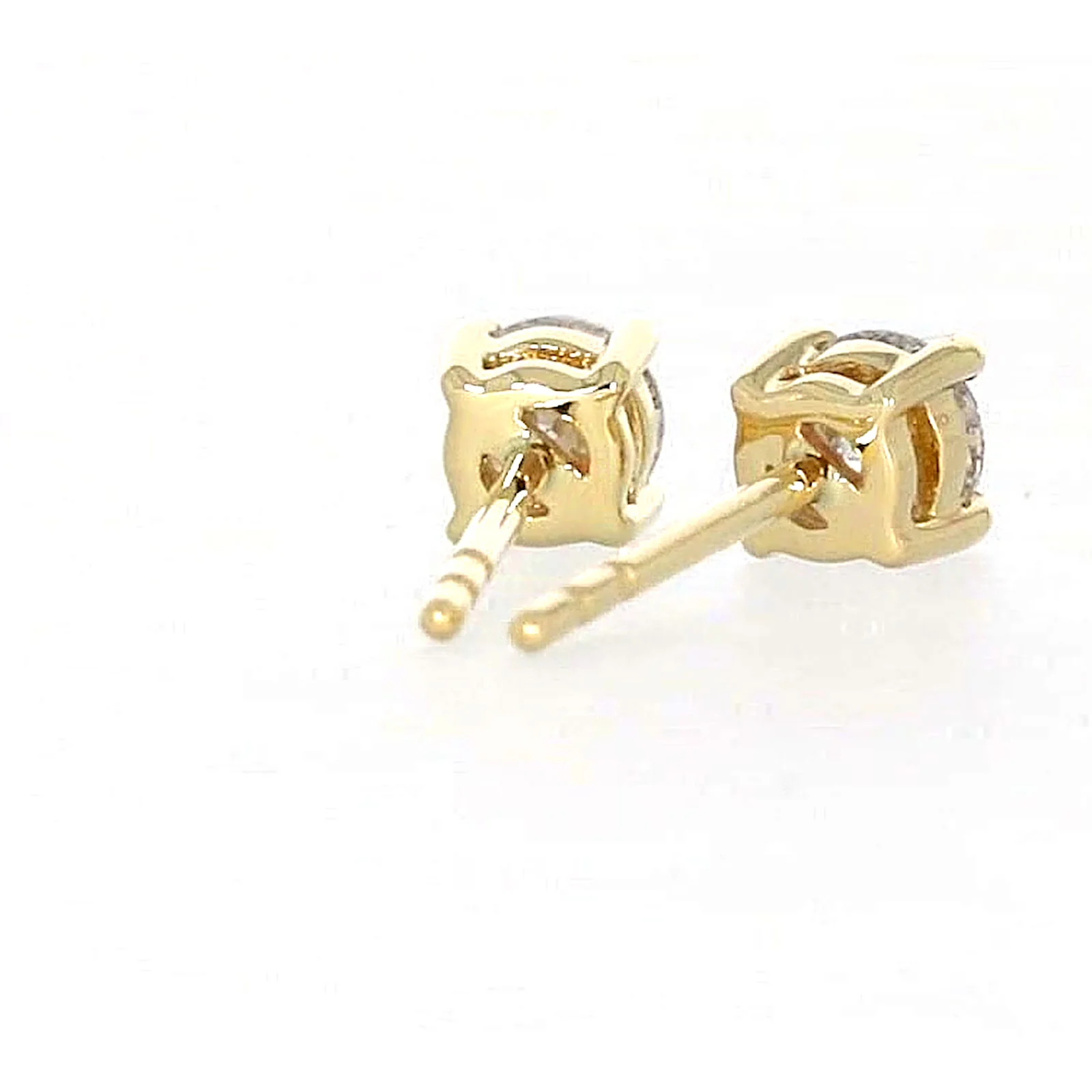 Solitaire 9ct Yellow Gold Round Brilliant Cut 1/2 CARAT tw of Diamonds Stud Earrings - Image 42