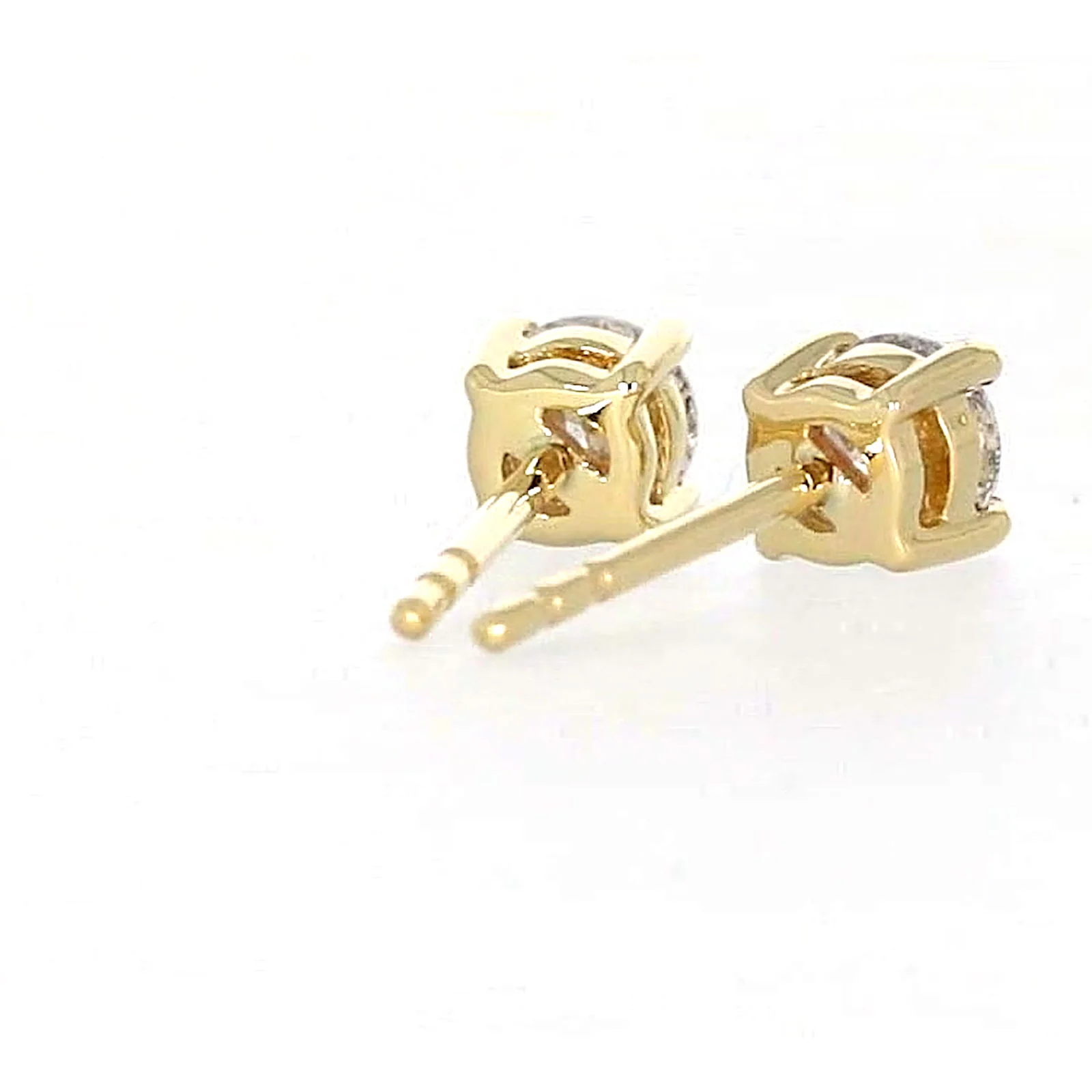 Solitaire 9ct Yellow Gold Round Brilliant Cut 1/2 CARAT tw of Diamonds Stud Earrings - Image 43